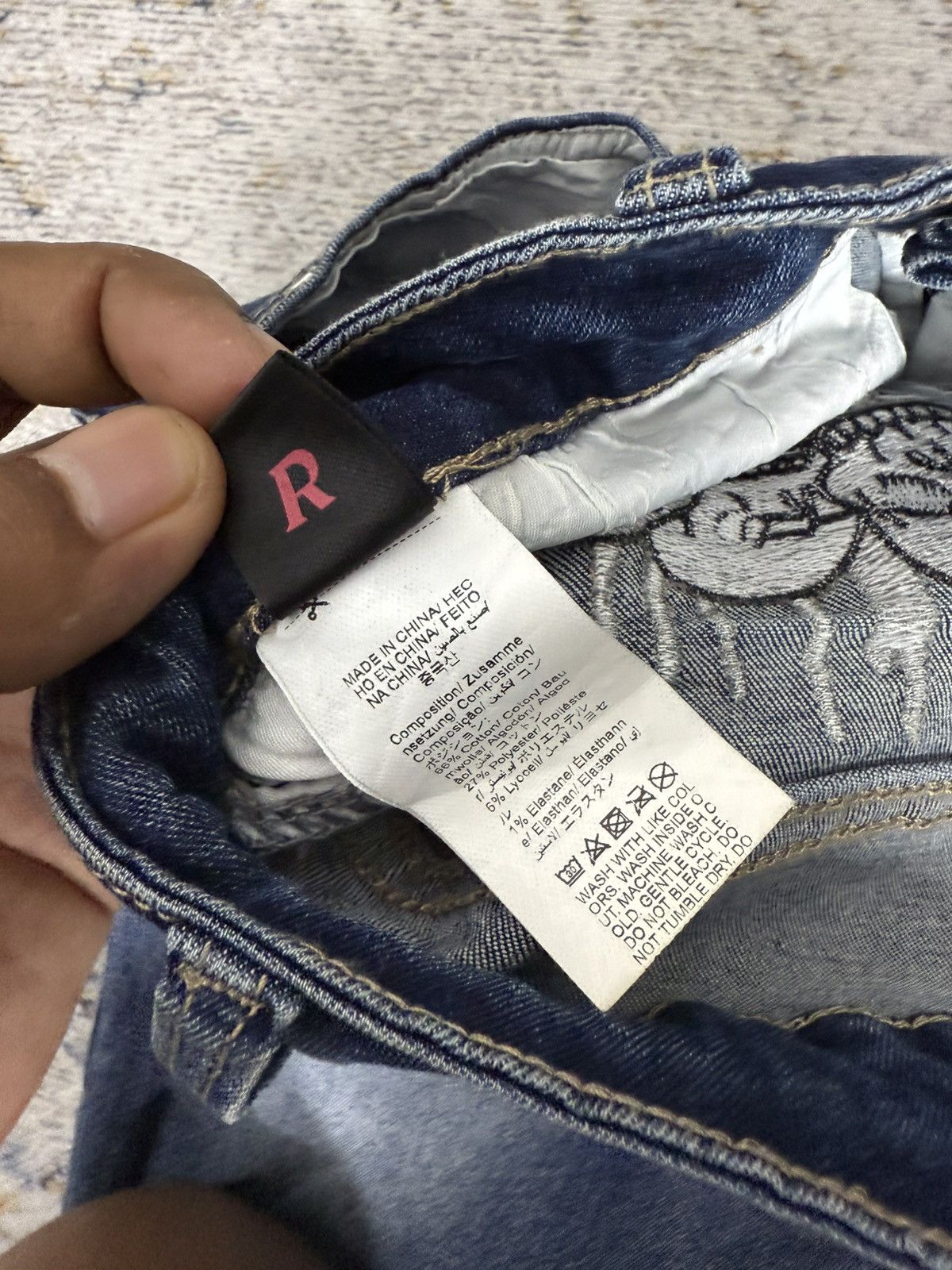 Tornado Mart Romwe y2k skull art style denim pants Size 25" / US 0 / IT 36 - 9 Thumbnail