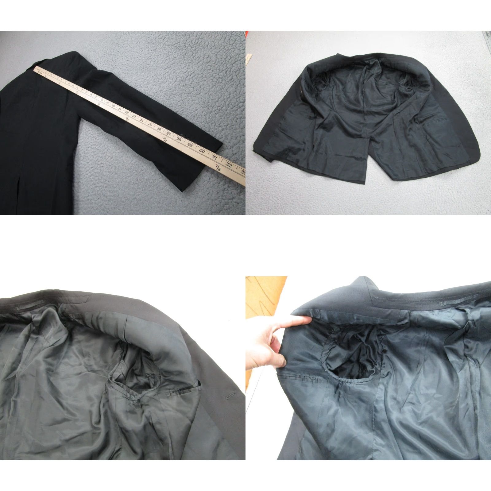 Theory Theory Blazer Mens 40 Black Wool Slim Sport Coat Notch Lapel Front Two-Button Single-Breasted Regular Coat Size 40R - 8 Thumbnail