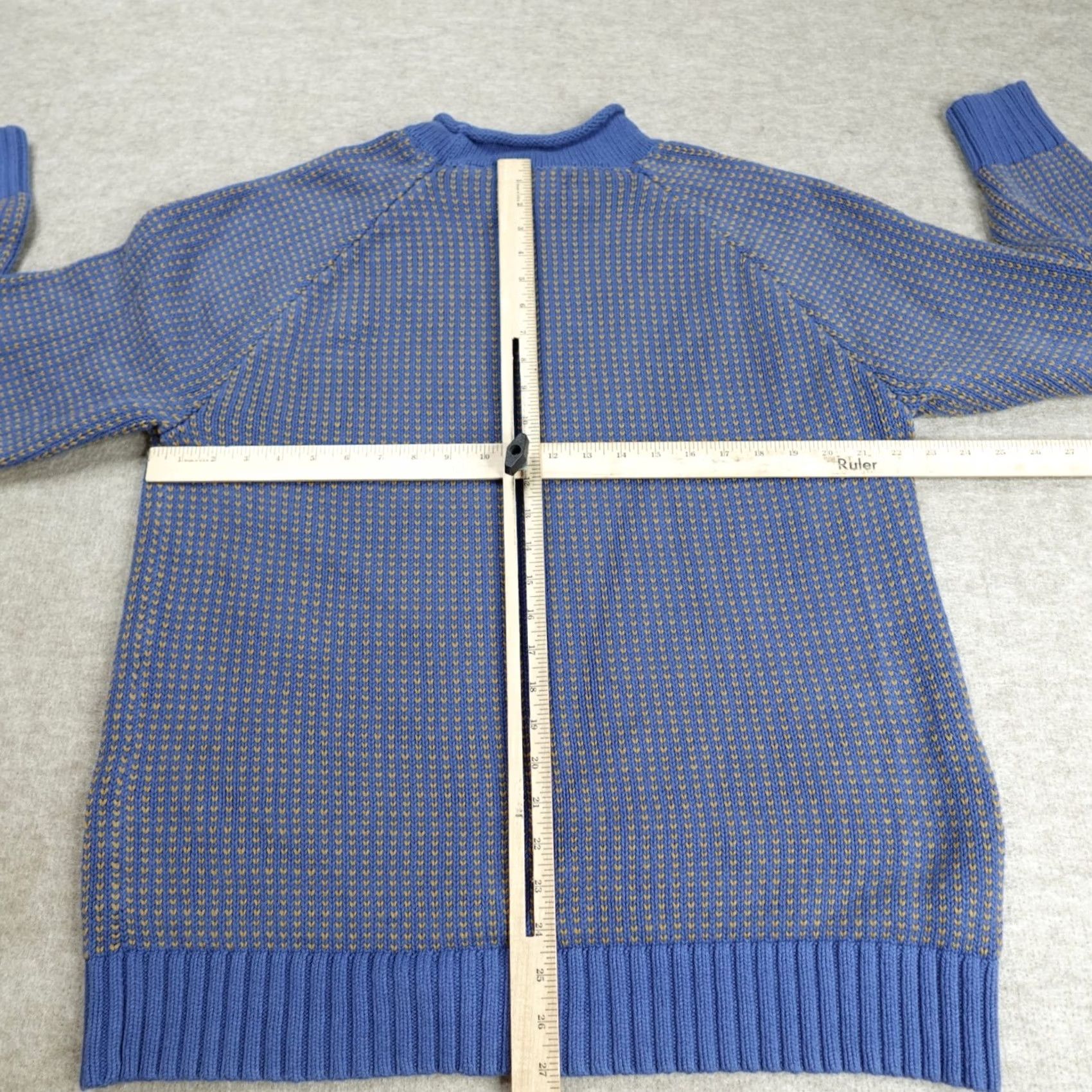 Vintage L.L. Bean Mens Sweater XL Blue Roll Neck 100% Organic Cotton Raglan Size US M / EU 48-50 / 2 - 3 Thumbnail
