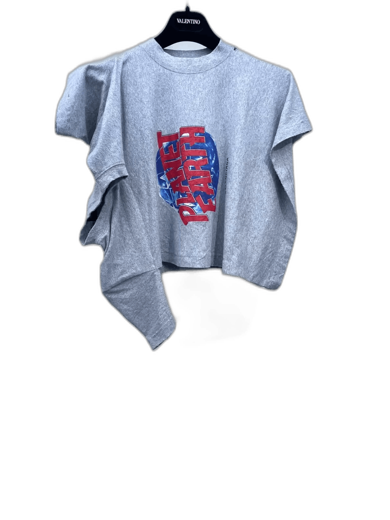 Balenciaga Planet Earth Graphic Irregular Design T-shirt Size US M / EU 48-50 / 2 - 1 Thumbnail