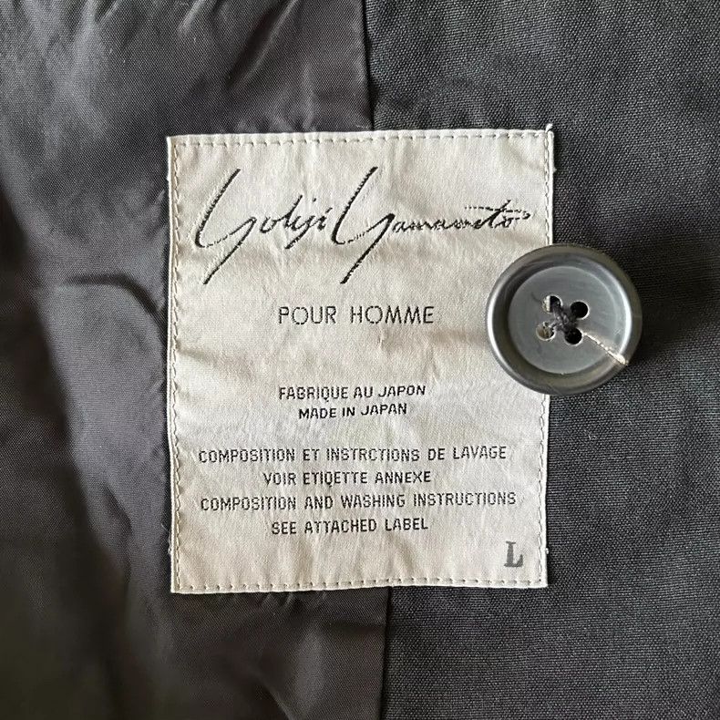 Yohji Yamamoto Yohji Yamamoto size l 91ss Naples Waterfall Sleeve Suit 250 Size 38R - 4 Thumbnail