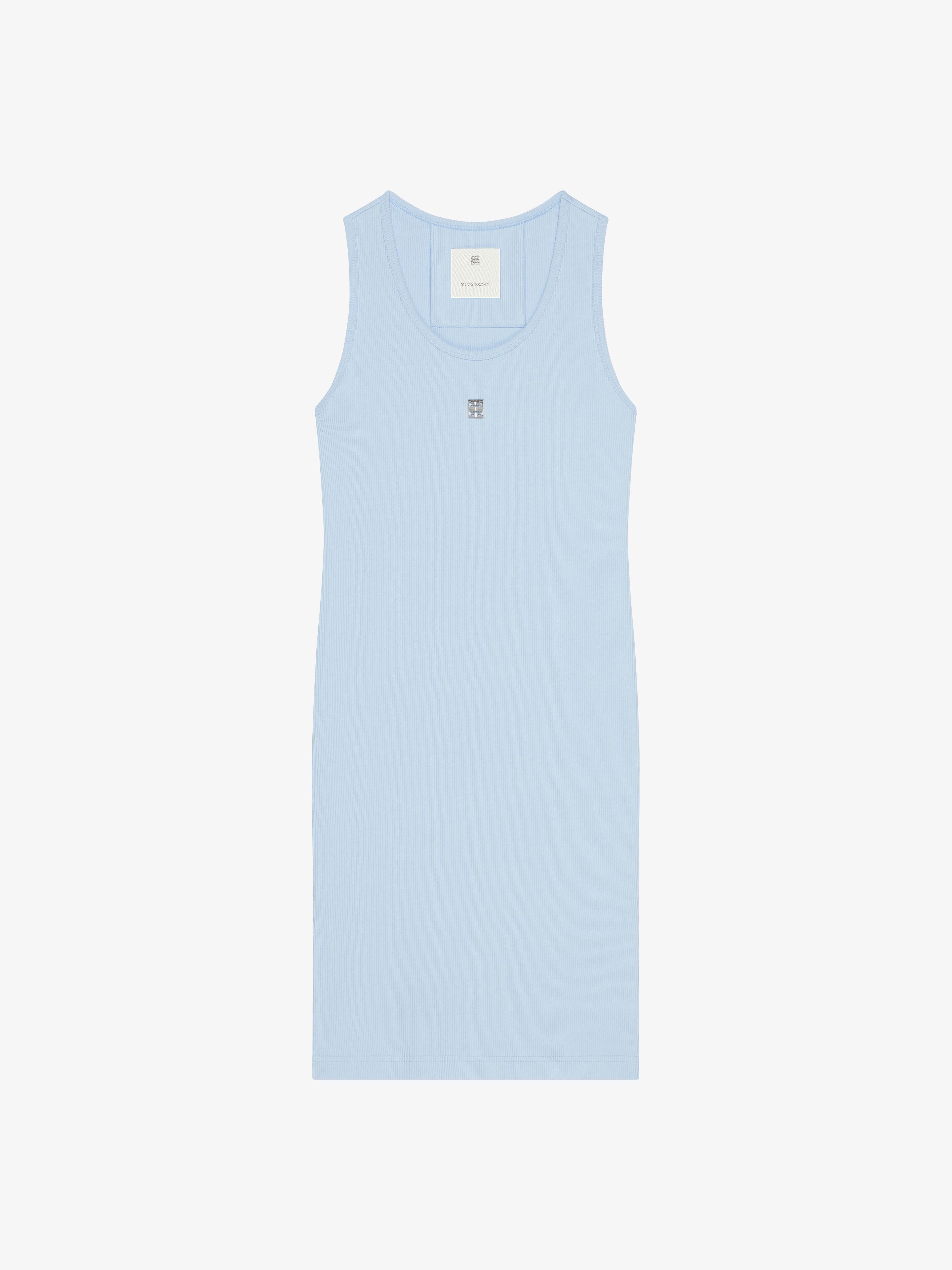 Givenchy o1srvl11e0525 Tank Dress In Cotton With 4G Detail in Blue Size XL / US 12-14 / IT 48-50 - 1 Thumbnail