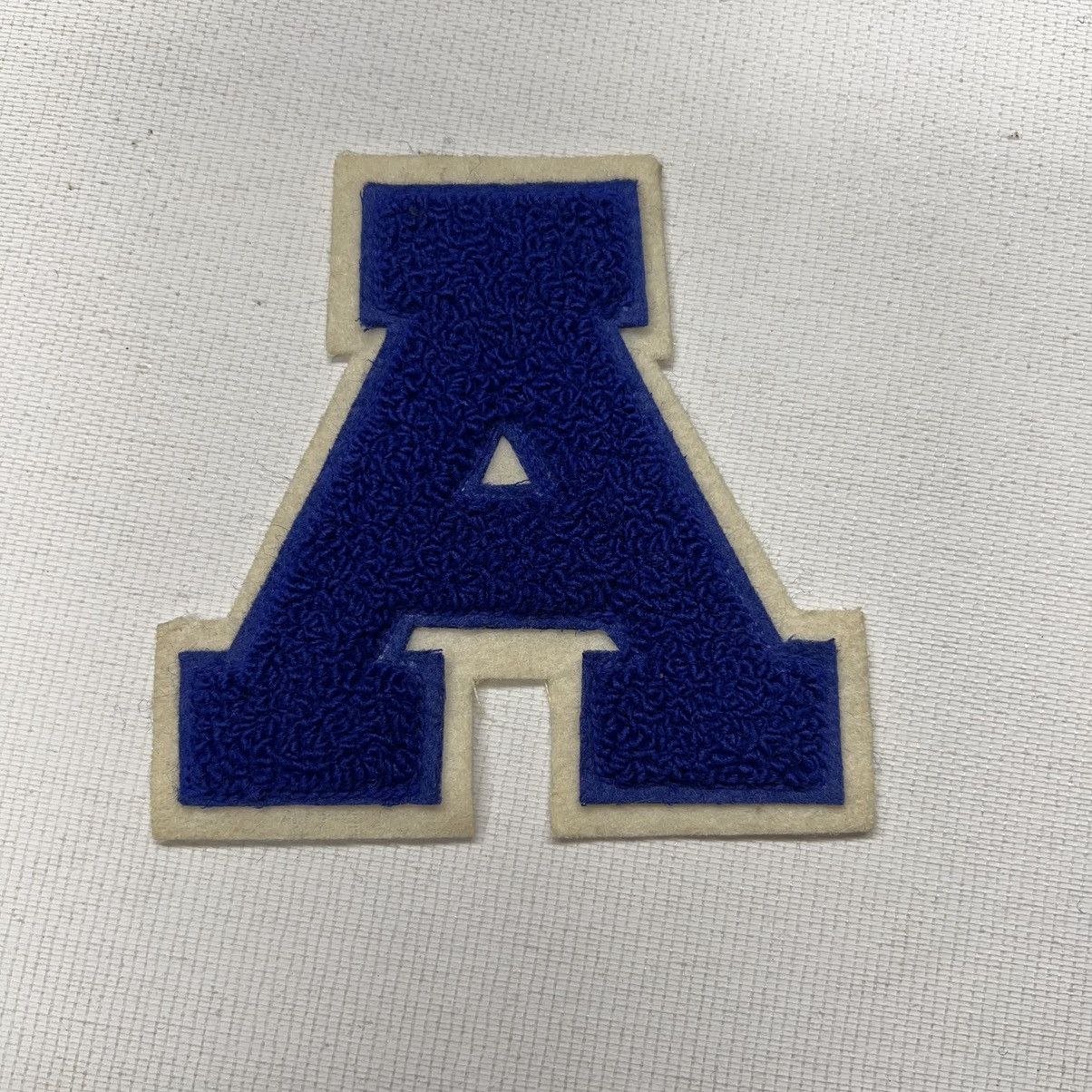 Vintage Letterman Varsity Patch Letter A Blue Chenille Felt Sports Size ONE SIZE - 2 Thumbnail