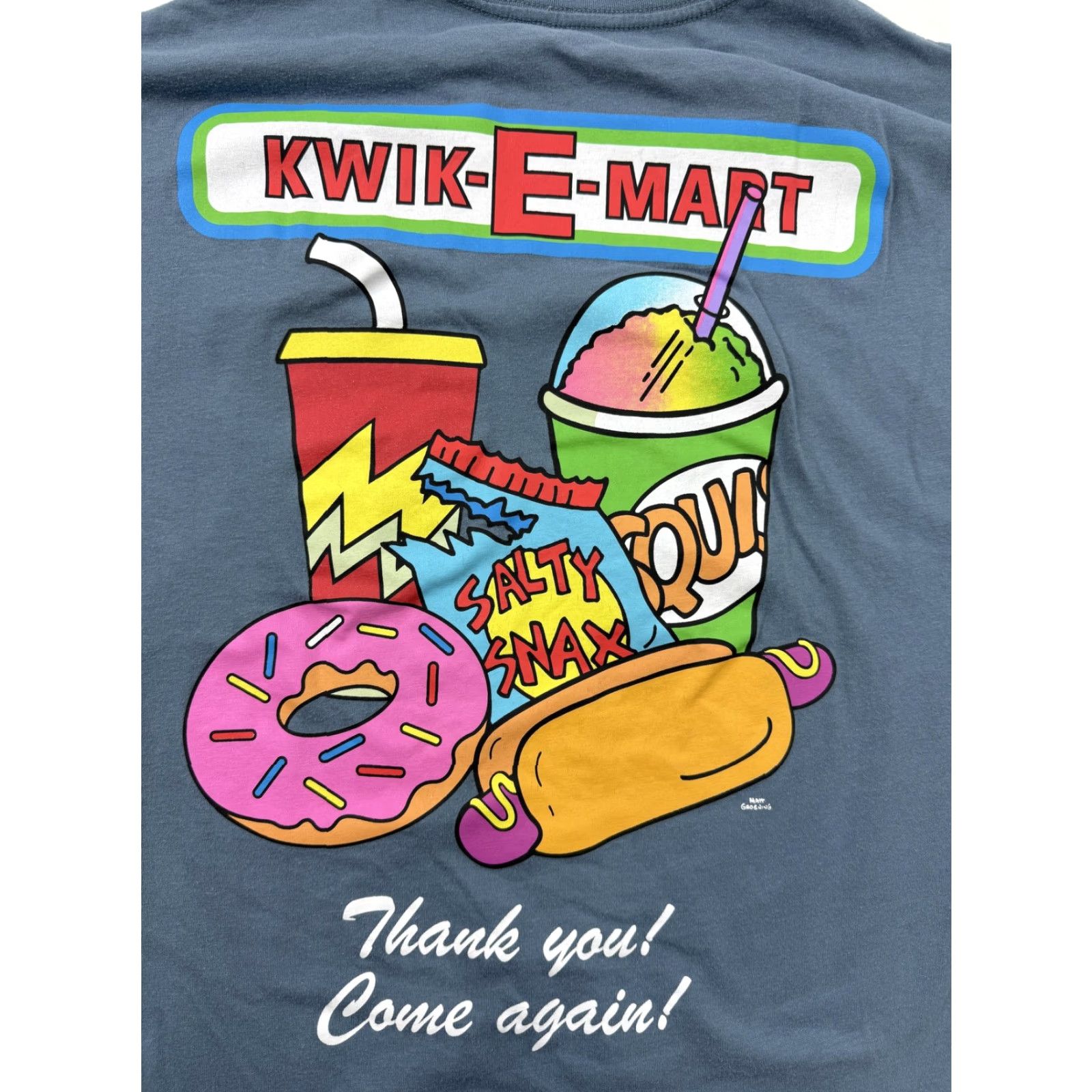 Vintage The Simpsons Kwik-E-Mart Shirt Mens Medium Blue Graphic Tee Thank You Come Again Size US M / EU 48-50 / 2 - 6 Thumbnail
