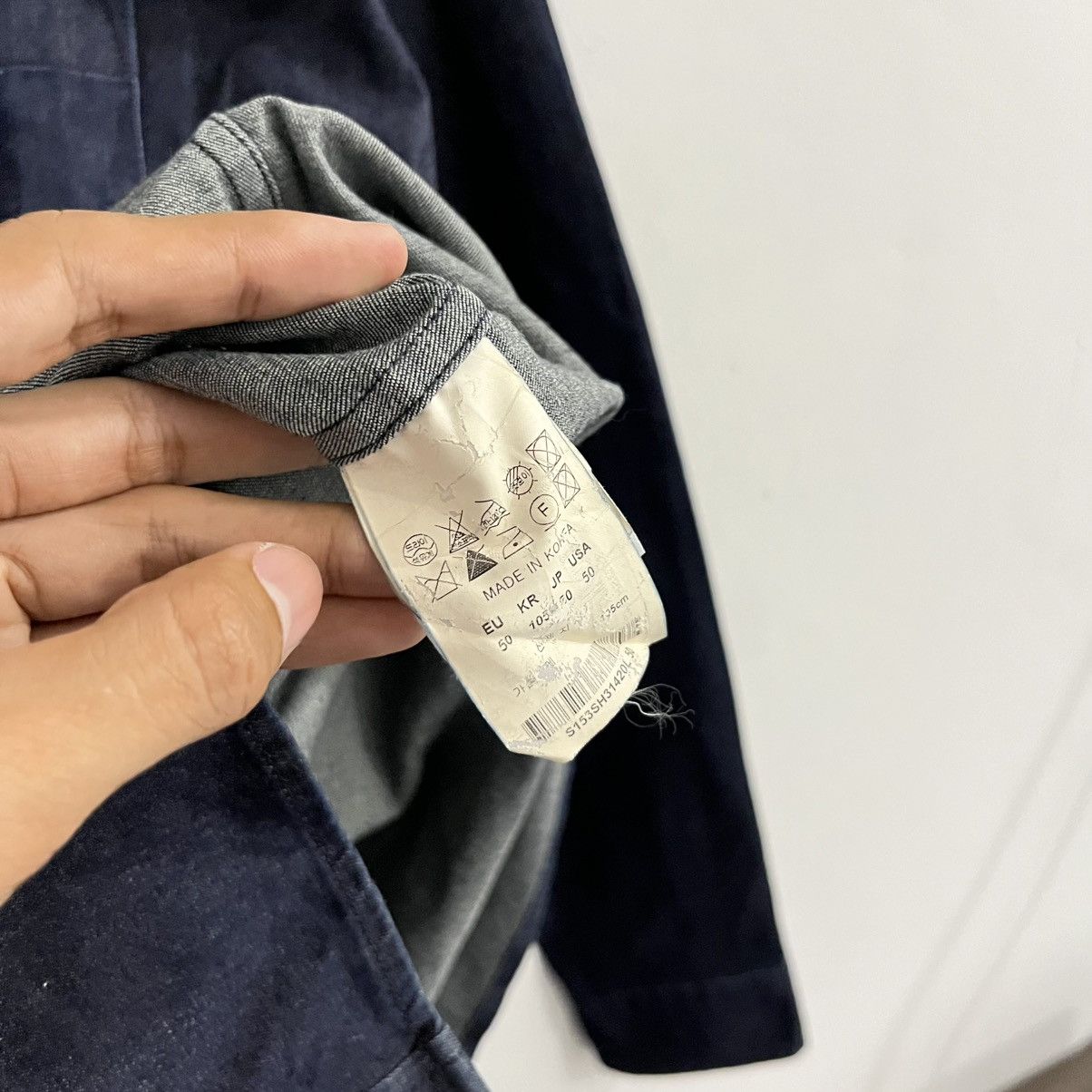 Solid Homme Solid Homme Woyoungmi Dark Navy Button Up Shirt Size US M / EU 48-50 / 2 - 6 Thumbnail