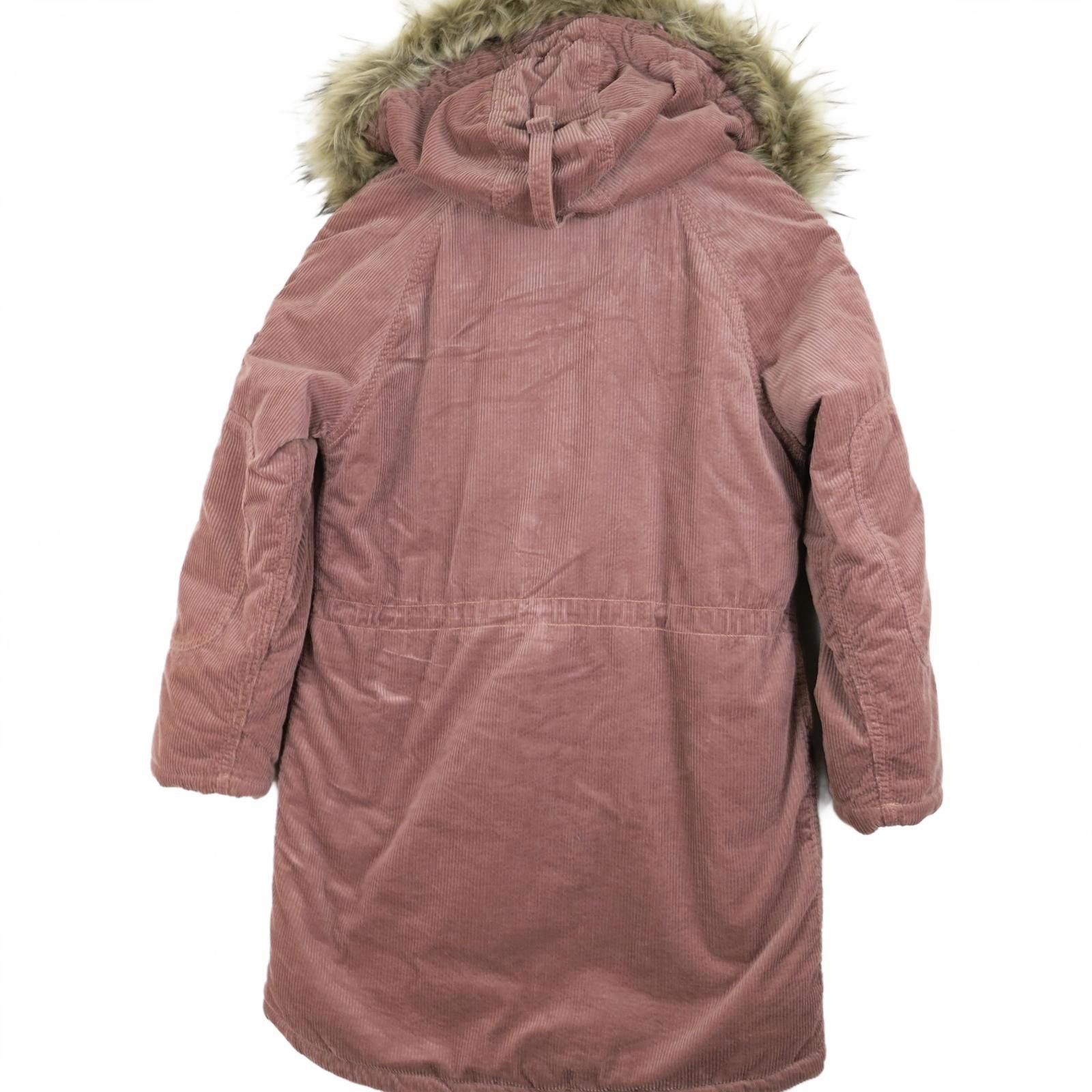 Unknown London Women's M American Eagle Corduroy Parka with Faux Fur Hood Size M / US 6-8 / IT 42-44 - 9 Thumbnail