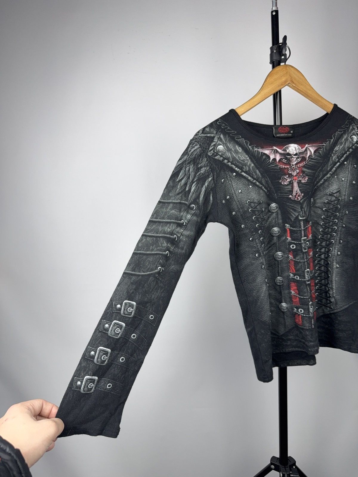 Japanese Brand Spiral Direct Gothic Punk Vampire Corset Skull Long Sleeve M Size M / US 6-8 / IT 42-44 - 2 Thumbnail