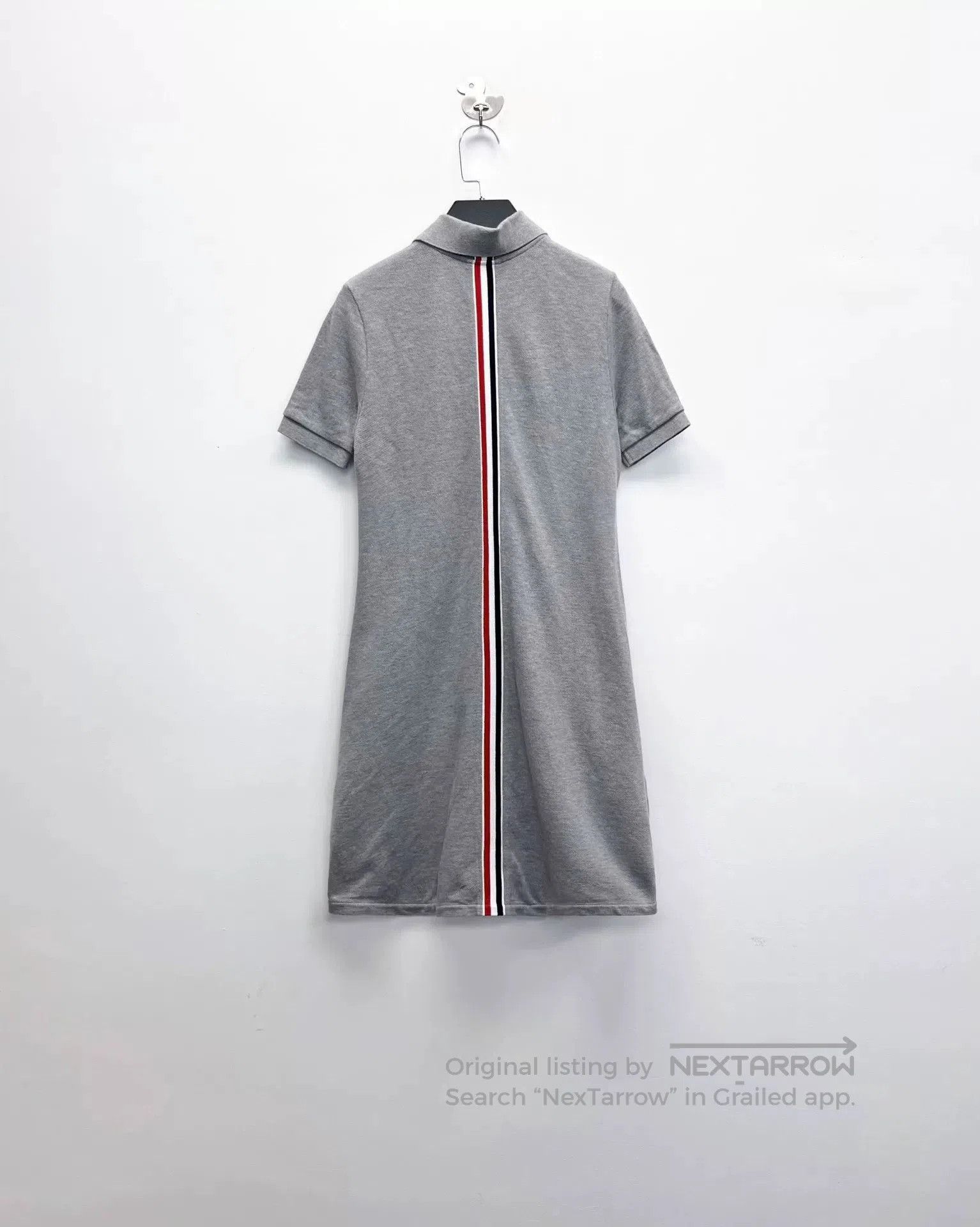 Thom Browne Thom Browne Gray Back Striped Polo Dress. Size S / US 4 / IT 40 - 2 Thumbnail