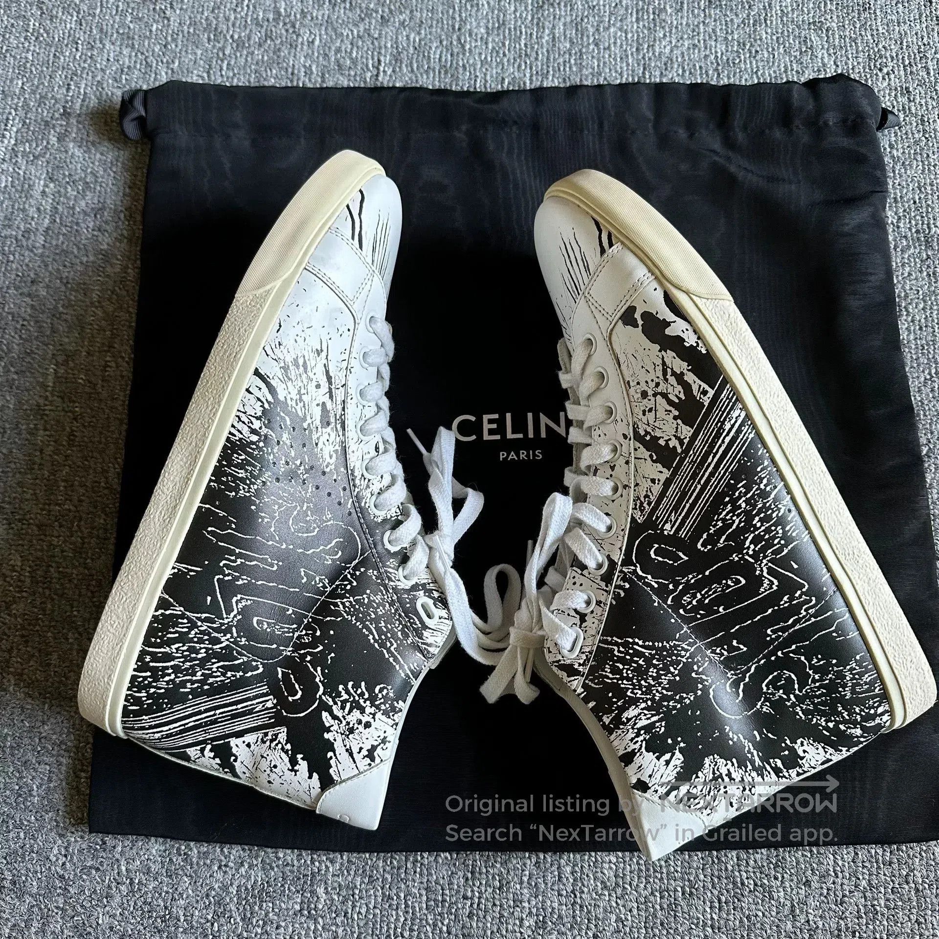 Celine Celine Black Graffiti Sneakers. Size US 8 / EU 41 - 5 Thumbnail