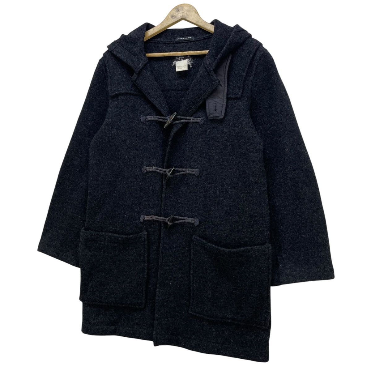 Autumn Cashmere × agnes b. 💥Vintage Agnes B Homme Paris Toggles Button Hooded Jacket Size US M / EU 48-50 / 2 - 1 Thumbnail