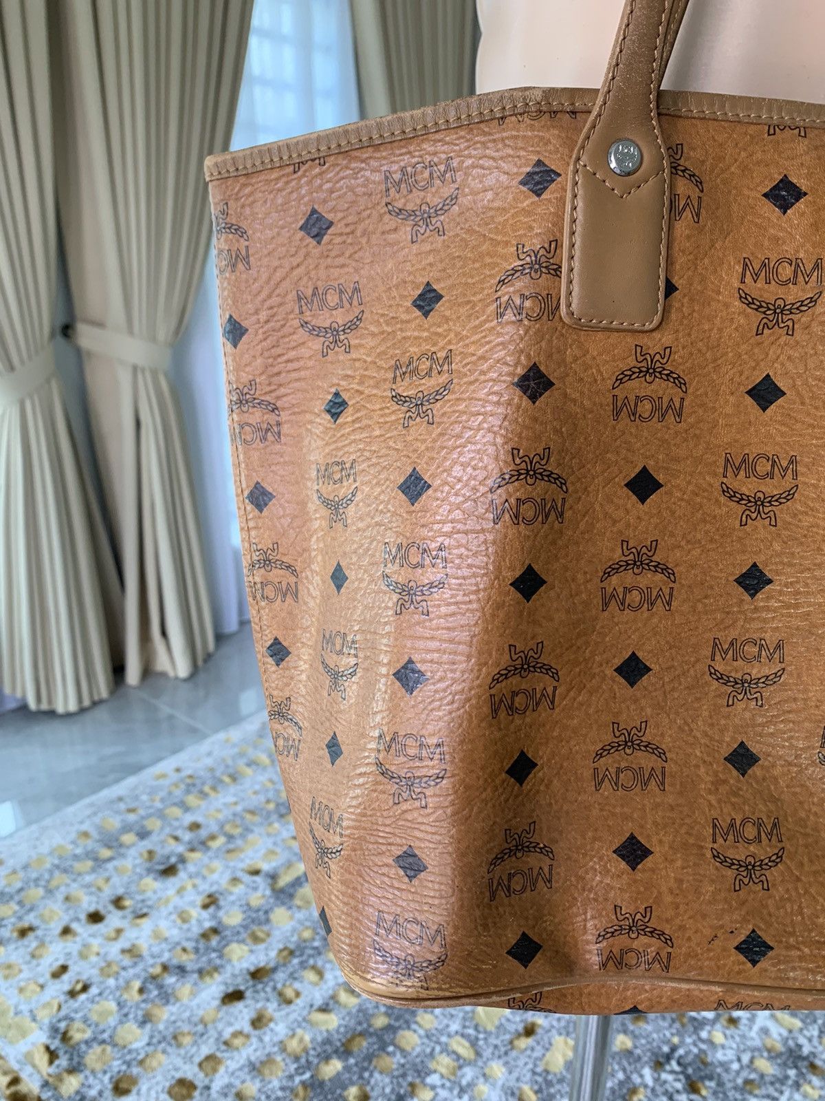 Designer × MCM MCM Cognac Visetos Hobo tote bag Size ONE SIZE - 7 Thumbnail