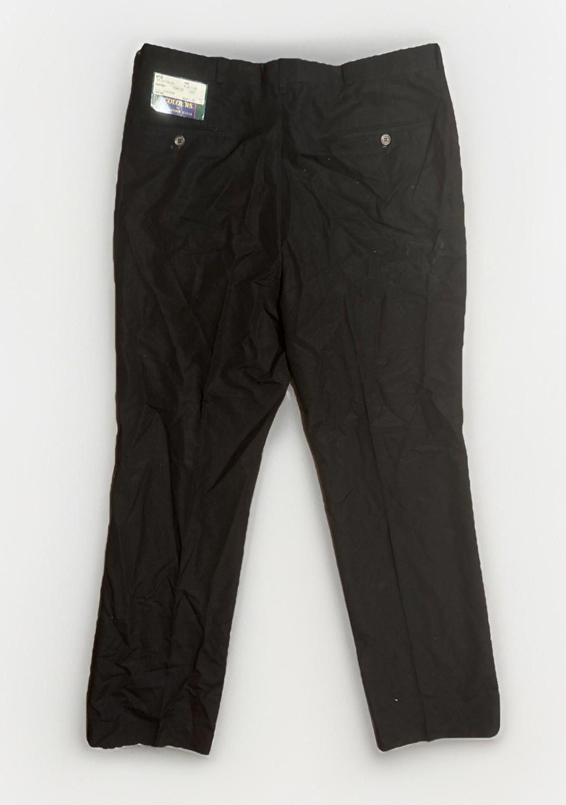 Alexander Julian Colours by Alexander Julian Pants Men 36x34 Black Cotton Size US 36 / EU 52 - 4 Thumbnail