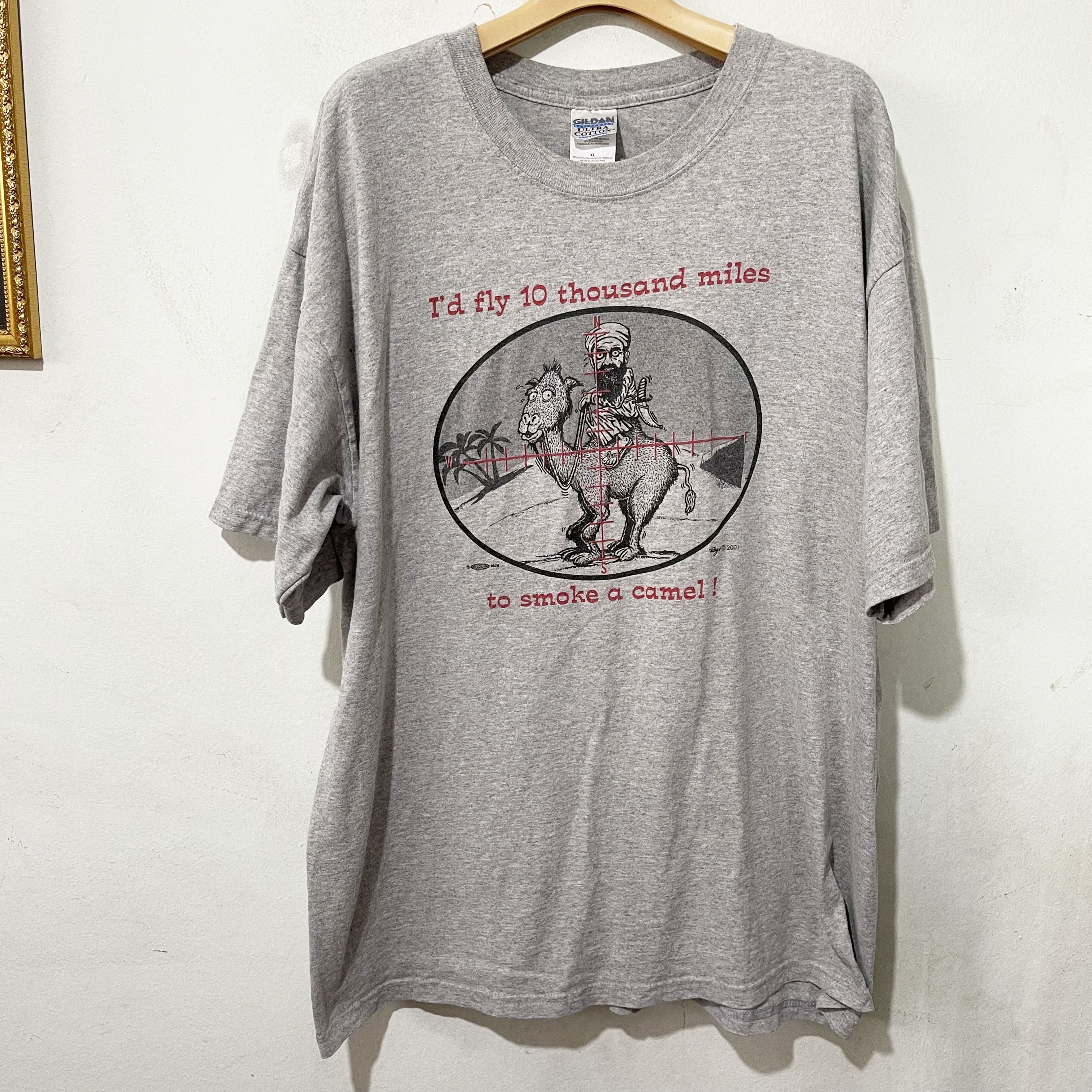 Vintage Vintage Camel Cigarettes Parody Graphic T-Shirt Size US XL / EU 56 / 4 - 1 Thumbnail