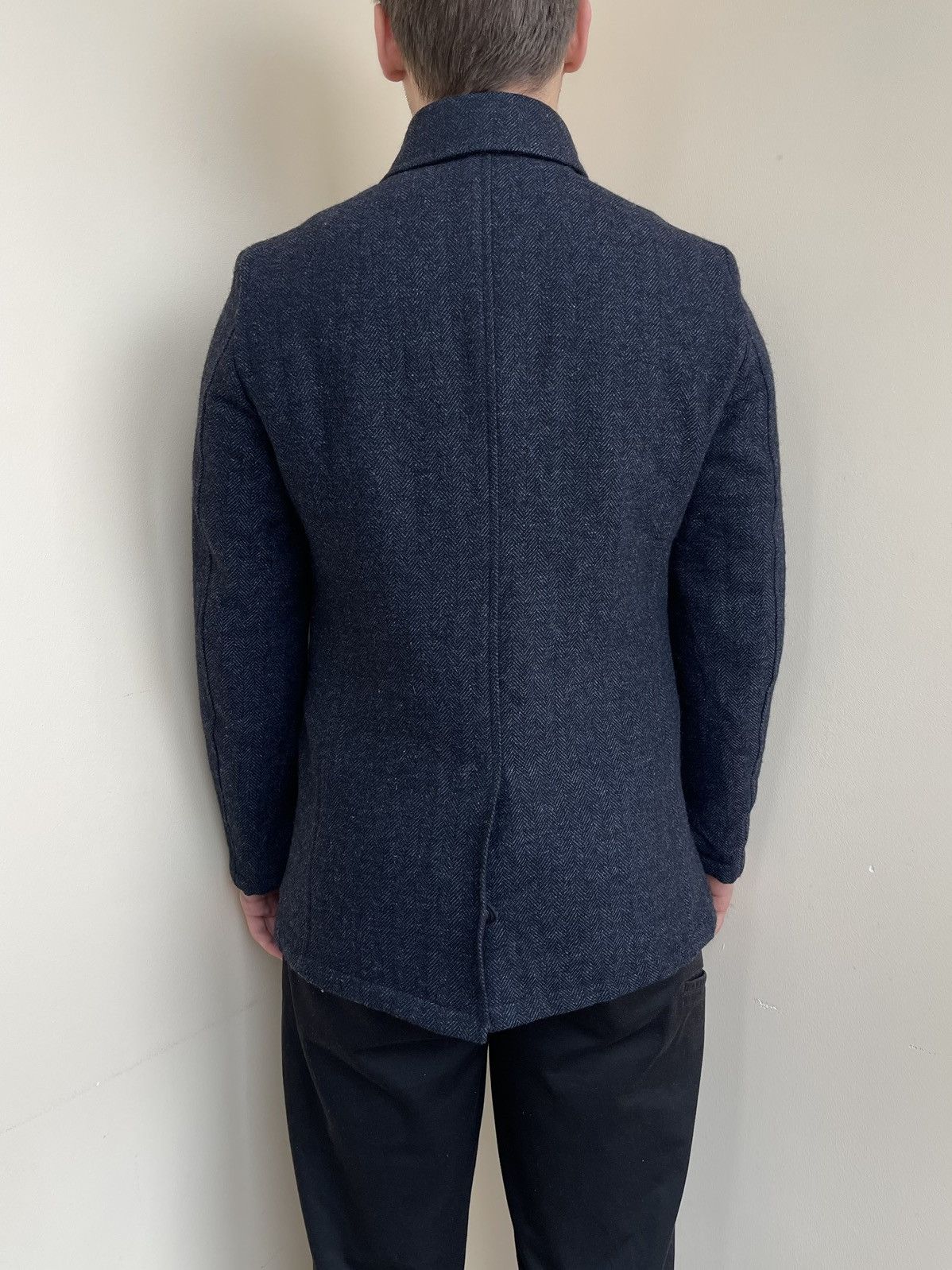 Comme Ca Ism Comme Ca Ism Herringbone Tweed Wool Blend Half Coat Size US S / EU 44-46 / 1 - 5 Thumbnail