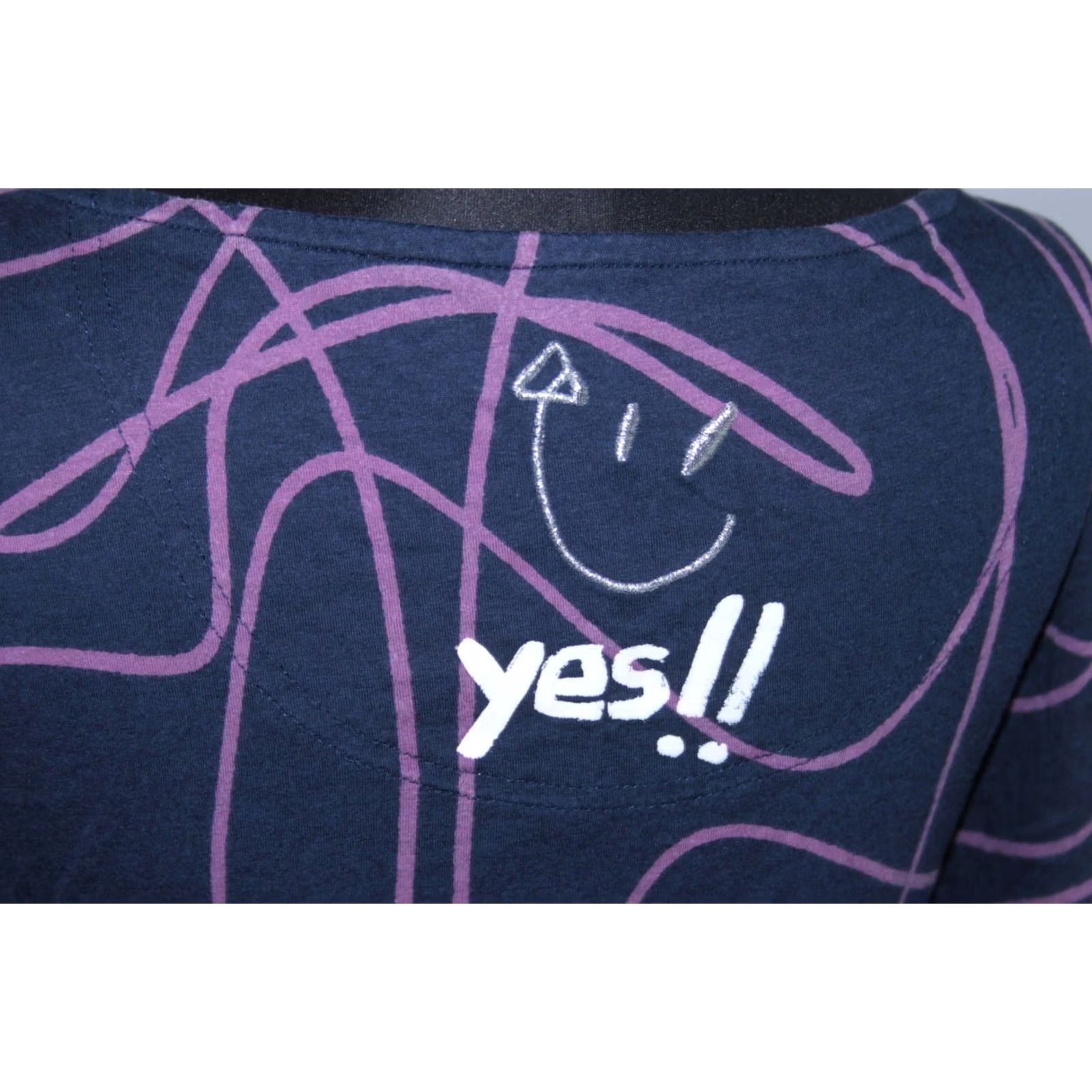 Desigual Desigual womens navy dress purple lines Size M Size M / US 6-8 / IT 42-44 - 6 Thumbnail