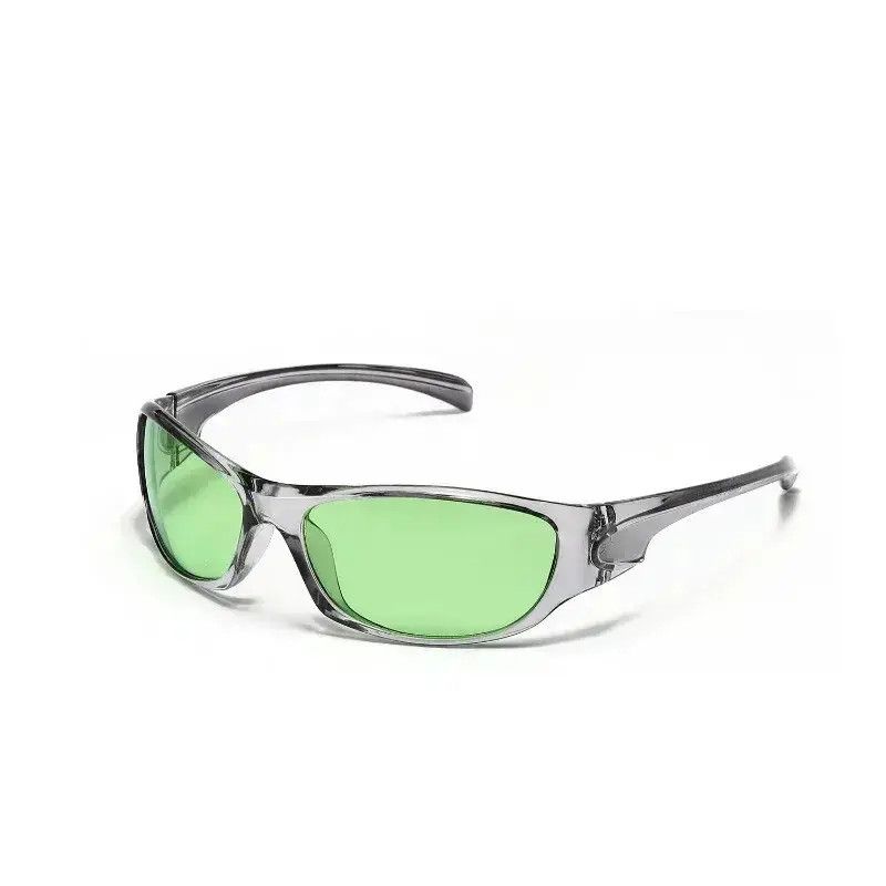 Electric Visual × Vintage Green vintage futuristic sunglasses y2k Size ONE SIZE - 1 Thumbnail