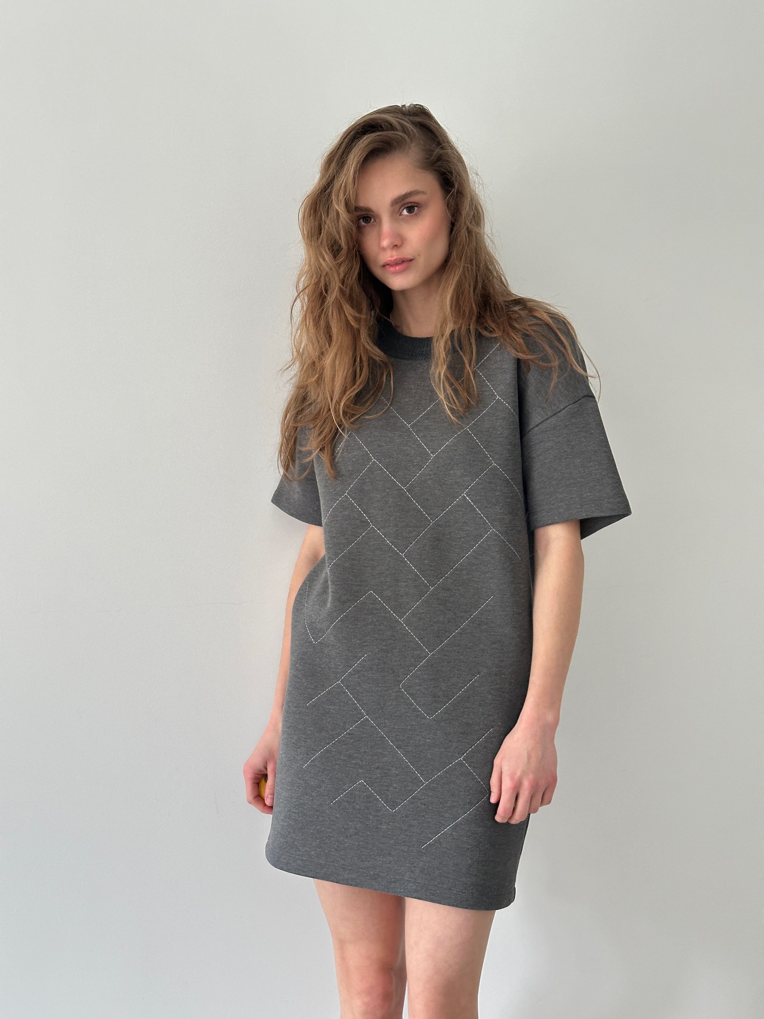 Maison Margiela Maison Margiela Gray Tunic Dress Mini Size XS / US 0-2 / IT 36-38 - 1 Thumbnail