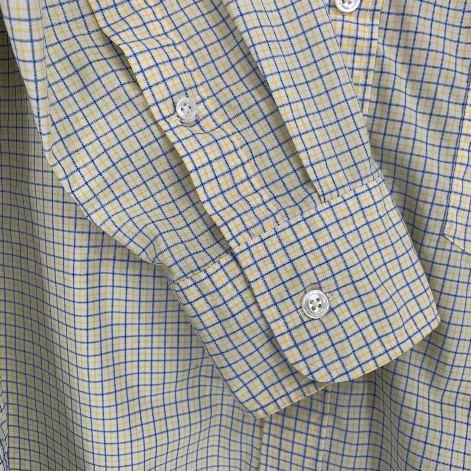 J.Crew J.Crew Button Down Shirt Men's Large Yellow Blue Gingham Size US L / EU 52-54 / 3 - 7 Thumbnail