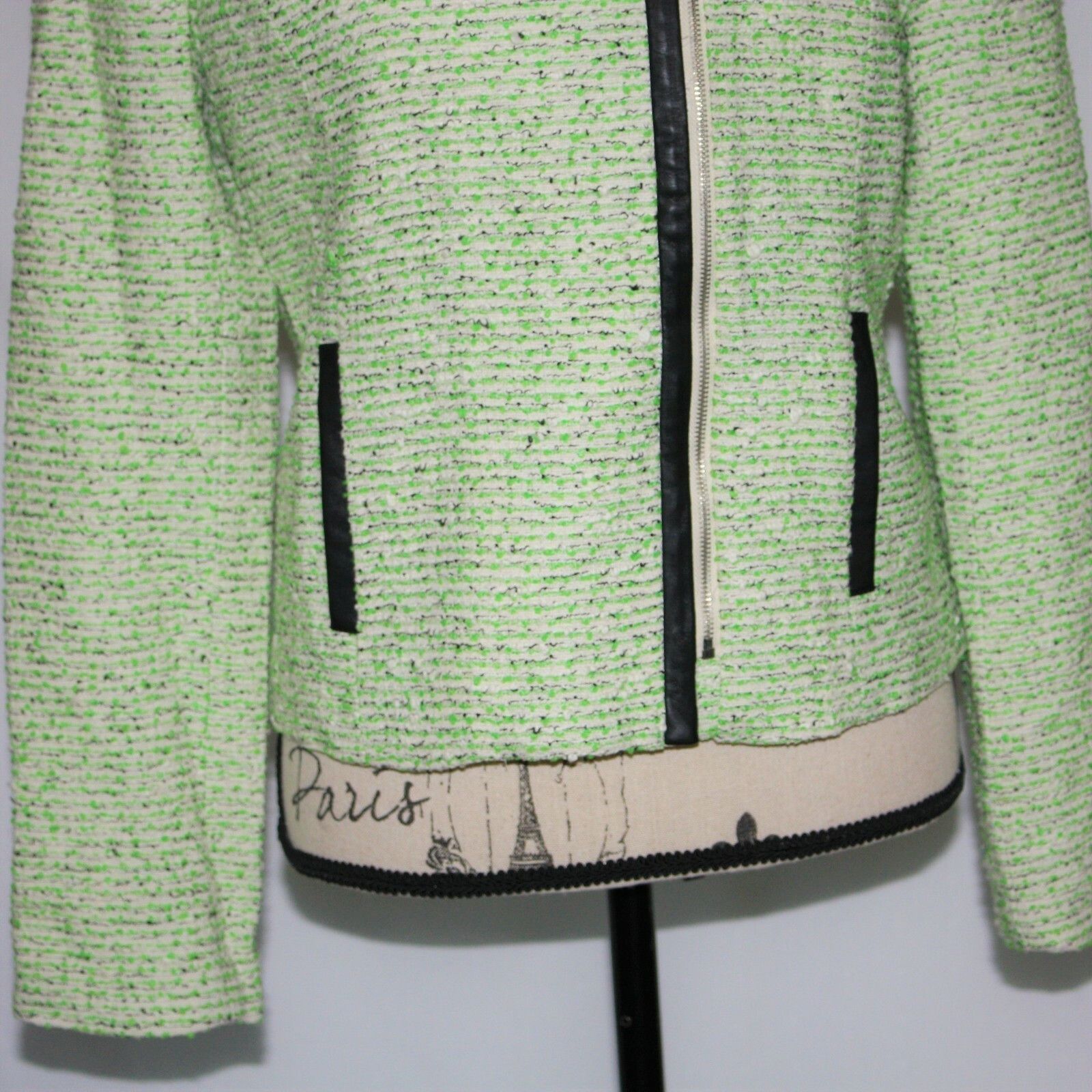 Other Romeo & Juliet Couture Faux Leather Trim Tweed Jacket $255 Size M / US 6-8 / IT 42-44 - 11 Thumbnail