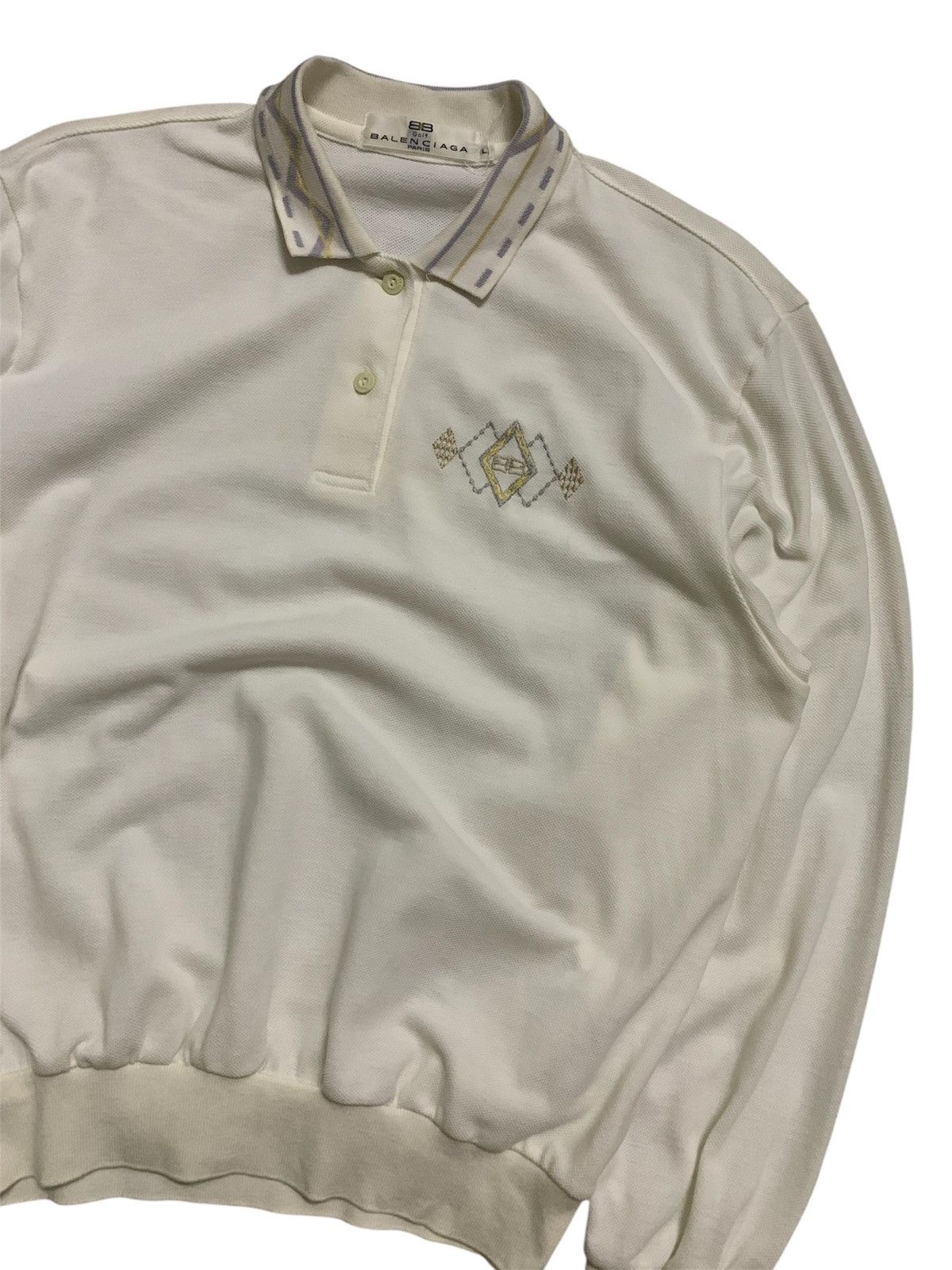 Balenciaga × Vintage Vintage Balenciaga Golf Paris Polo Shirt Size M / US 6-8 / IT 42-44 - 3 Thumbnail