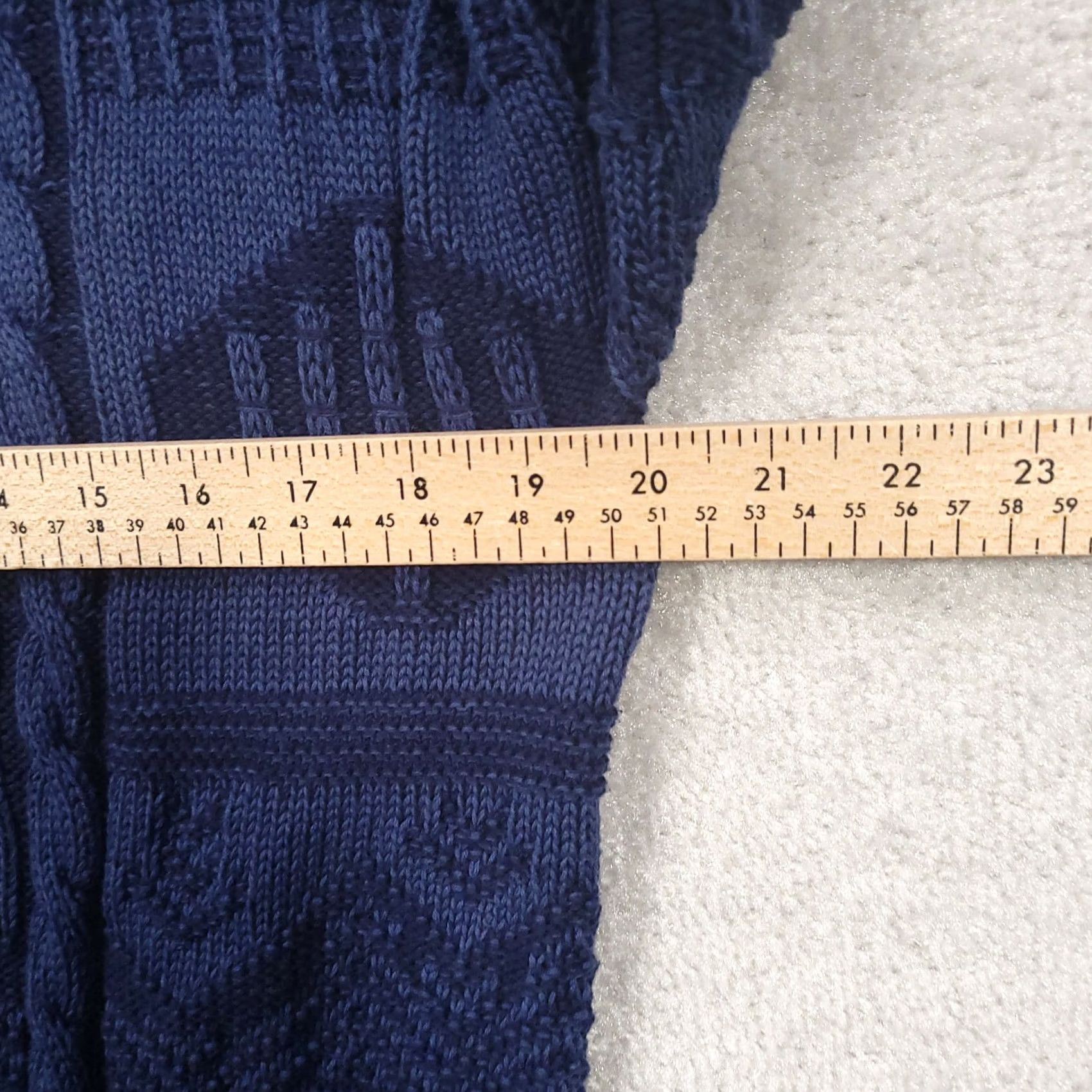 Vintage VINTAGE Bellagio Cable Knit Sweater Mens Medium Blue Made In USA Size US M / EU 48-50 / 2 - 5 Thumbnail