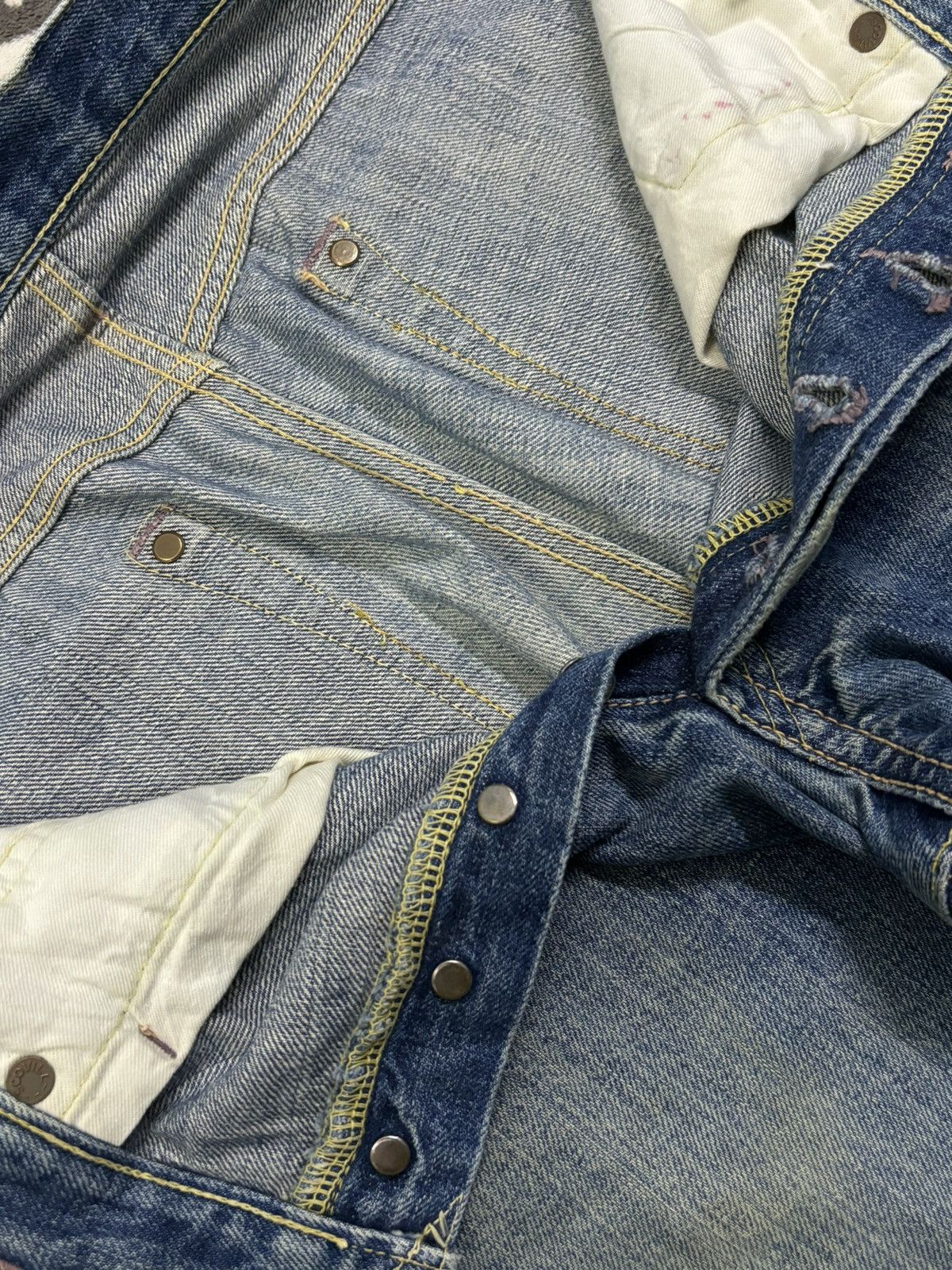 BARNS OUTFITTERS Vintage 90s Barns Japan Selvedge Mud Wash Loose Fit Jeans Size US 32 / EU 48 - 21 Thumbnail
