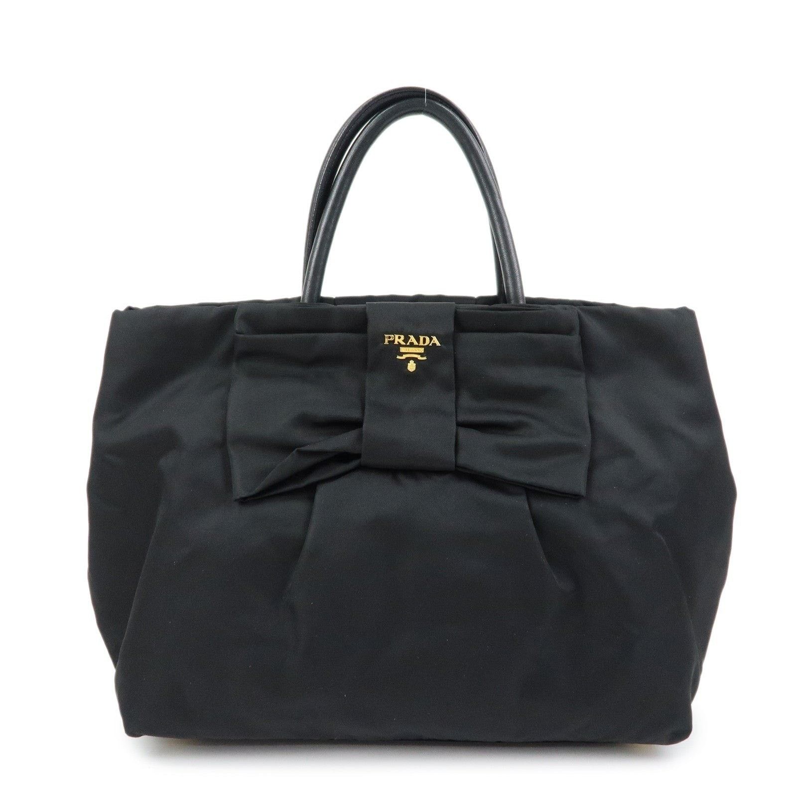 Prada Prada Bow Nylon Tote Black Size ONE SIZE - 1 Thumbnail
