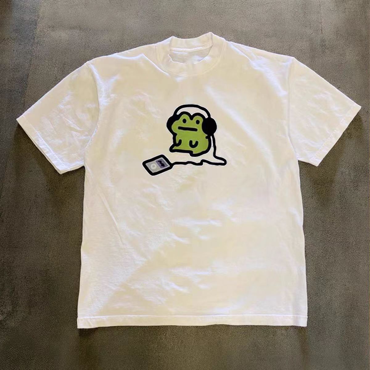 Japanese Brand × Vintage White casual retro fun frog headphones print t-shirt Size US M / EU 48-50 / 2 - 1 Thumbnail