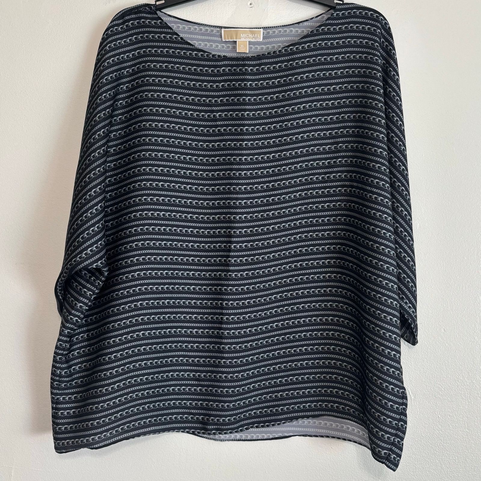 Michael Kors MICHAEL Michael Kors Charcoal Black and Gray Blouse Size XL Size XL / US 12-14 / IT 48-50 - 1 Thumbnail
