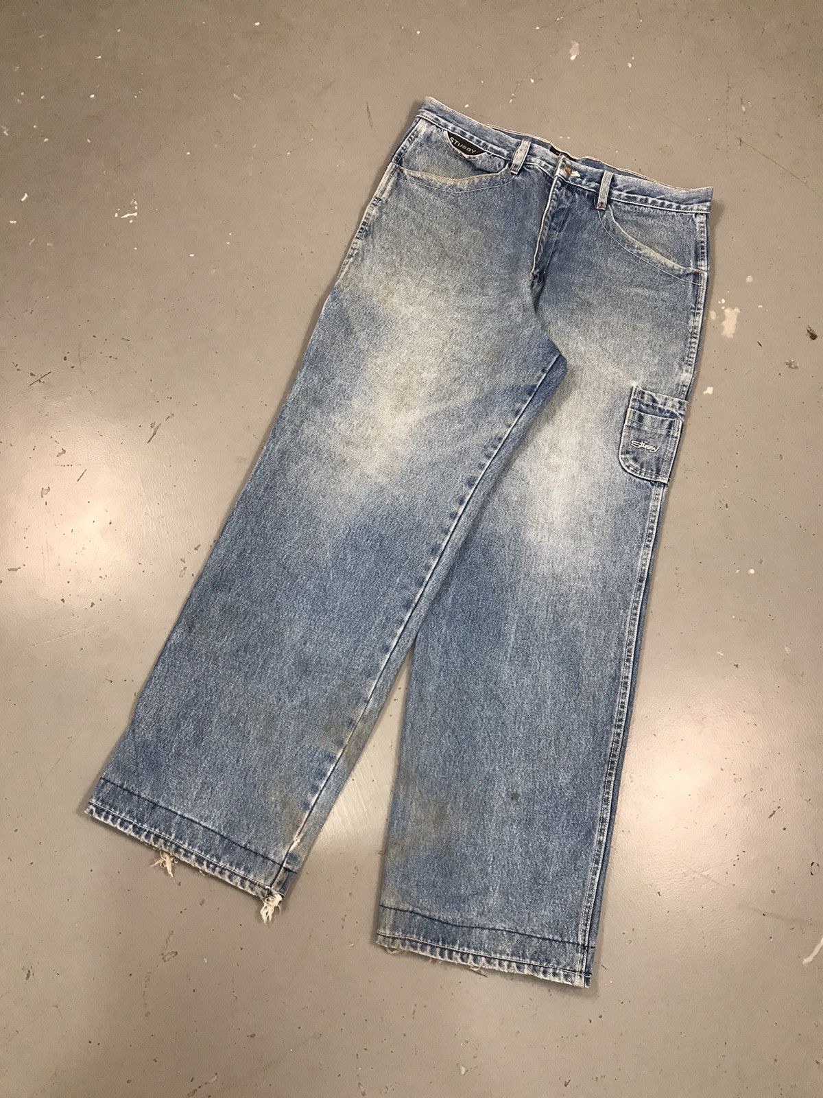 Stussy × Vintage Vintage 90s Stussy straight fit carpenter denim Size US 36 / EU 52 - 3 Thumbnail