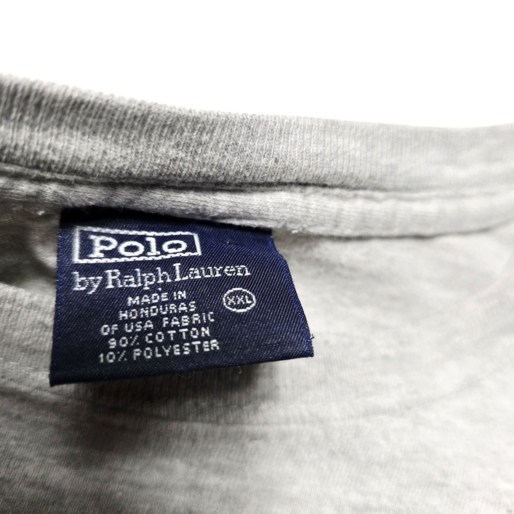 Polo Ralph Lauren VINTAGE Polo Ralph Lauren T-Shirt Mens 2XL Long Sleeve Crew Neck Grey Cotton Embroidered Classic 90s Size US XXL / EU 58 / 5 - 3 Thumbnail