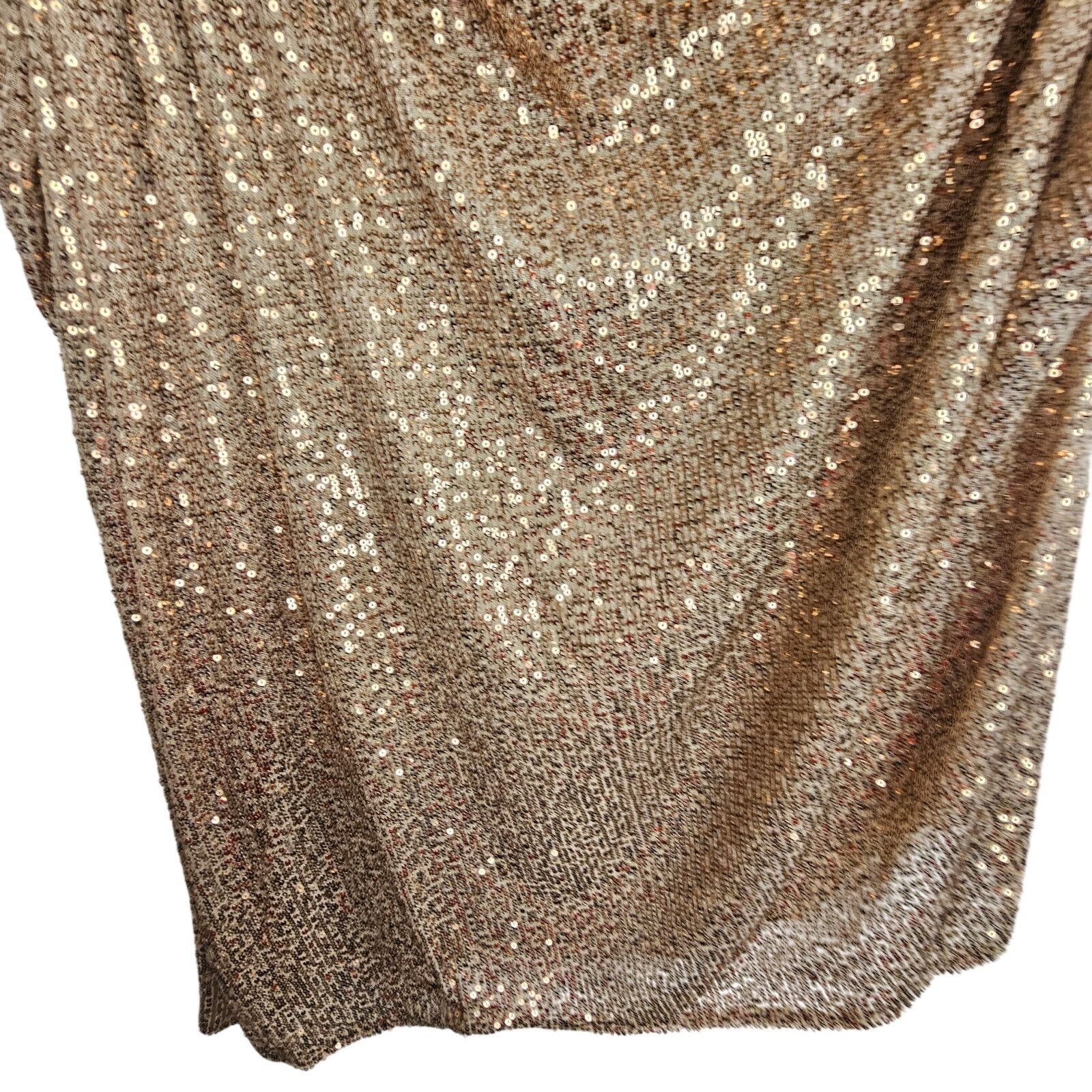Torrid Torrid Womens Gold Sequin Off The Shoulder Top Plus Size 3X Size 3XL / US 20-22 - 4 Thumbnail
