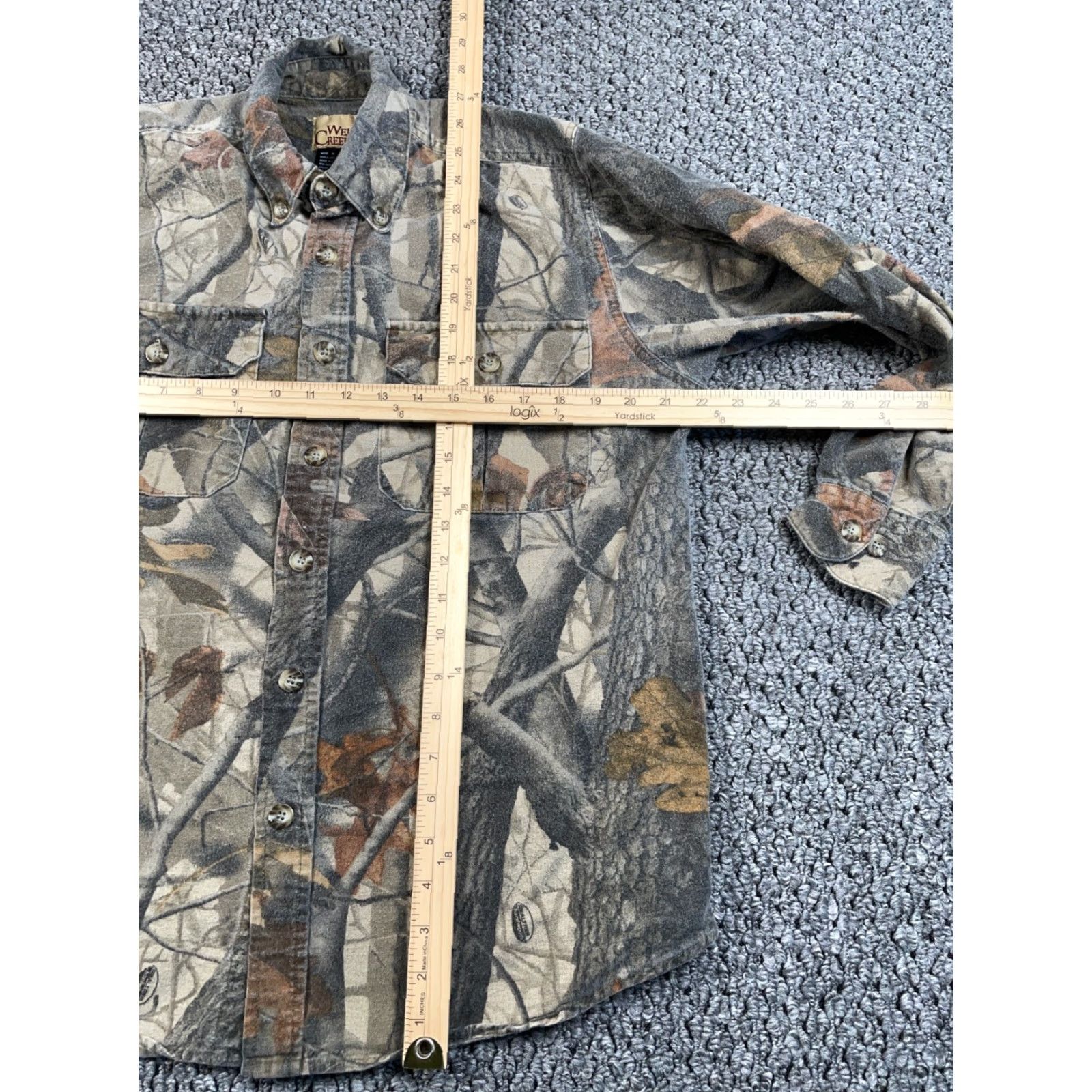 Realtree VINTAGE Wells Creek Realtree Camouflage Flannel Shirt Adult Medium Green Camo 90s Nature Outdoors Mens Size US M / EU 48-50 / 2 - 4 Thumbnail