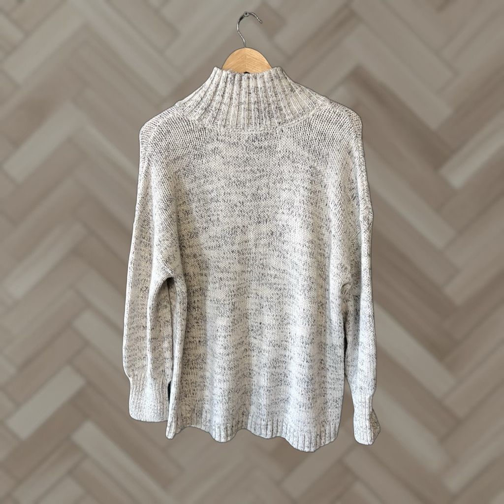 J. Jill VINTAGE Pure Jill Womens Knit Pullover Sweatshirt Mock Neck Beige M Women Size M / US 6-8 / IT 42-44 - 1 Thumbnail