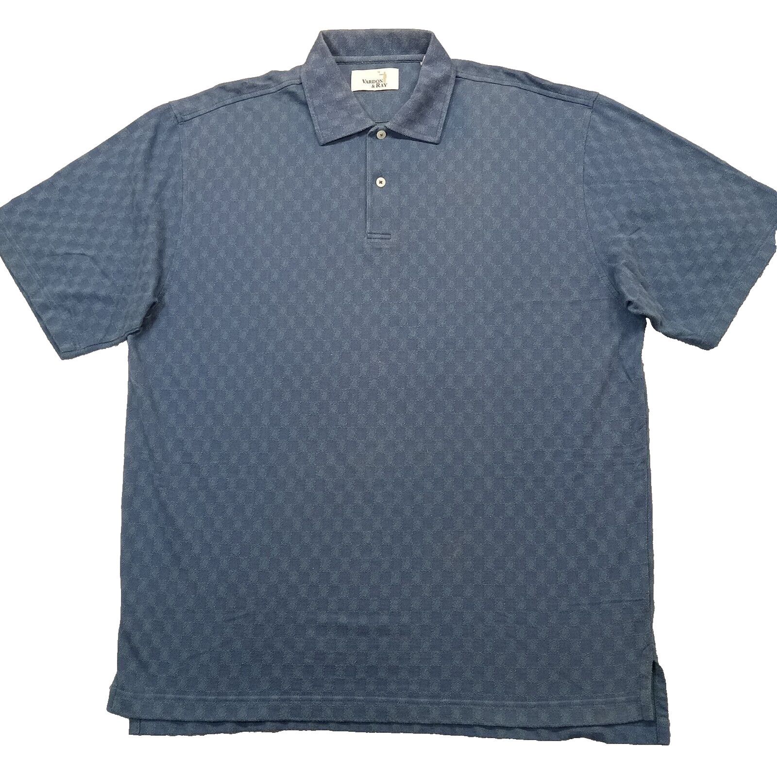 & Other Stories Vtg. Vardon & Ray Polo Shirt L Men's Blue Green Checker Size US L / EU 52-54 / 3 - 1 Thumbnail