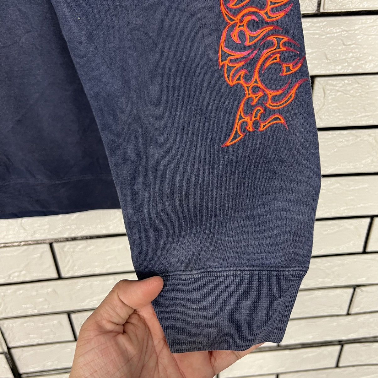 Lost Enterprises LOST FLEECE Fire Big Logo Crewneck Sweatshirt #4201-C192 Size US M / EU 48-50 / 2 - 11 Thumbnail
