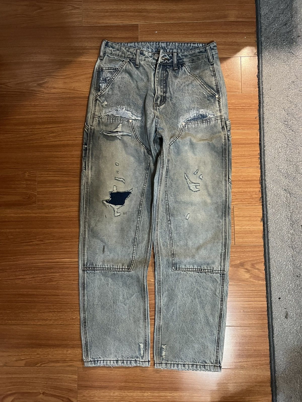 basketcase gallery Basketcase double knee hench jeans Size US 28 / EU 44 - 1 Thumbnail