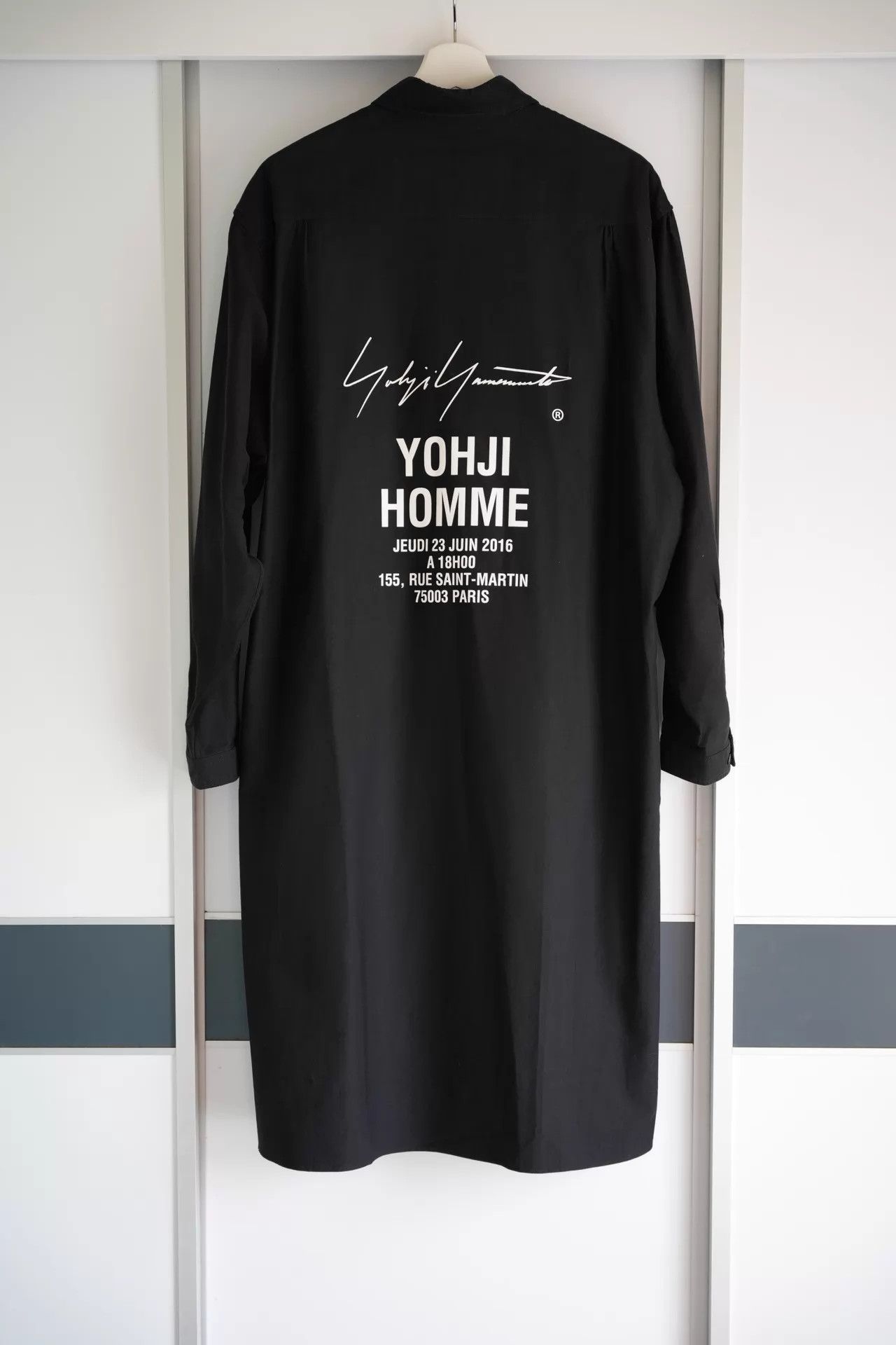 Yohji Yamamoto Yohji Yamamoto 17SS PH Back Sig Print Staff Shirt Size US L / EU 52-54 / 3 - 1 Thumbnail
