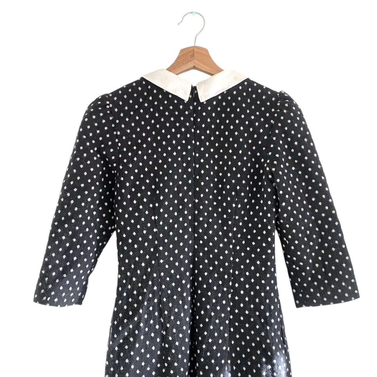 Dolce Vita DOLCE VITA BLACK POLKA DOT COLLARED MINI DRESS SMALL WOOL Size S / US 4 / IT 40 - 4 Thumbnail