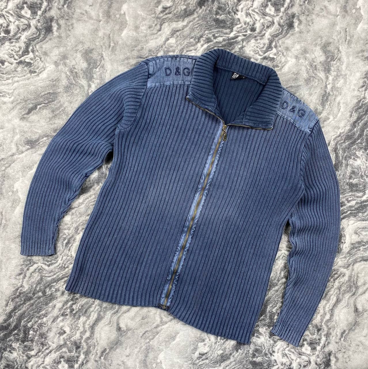 トップス 00s y2k archive d&g ds knit sweater Dolce Gabbana Vintage 00s Y2K Ribbed Knit Sweater Full Zip Men