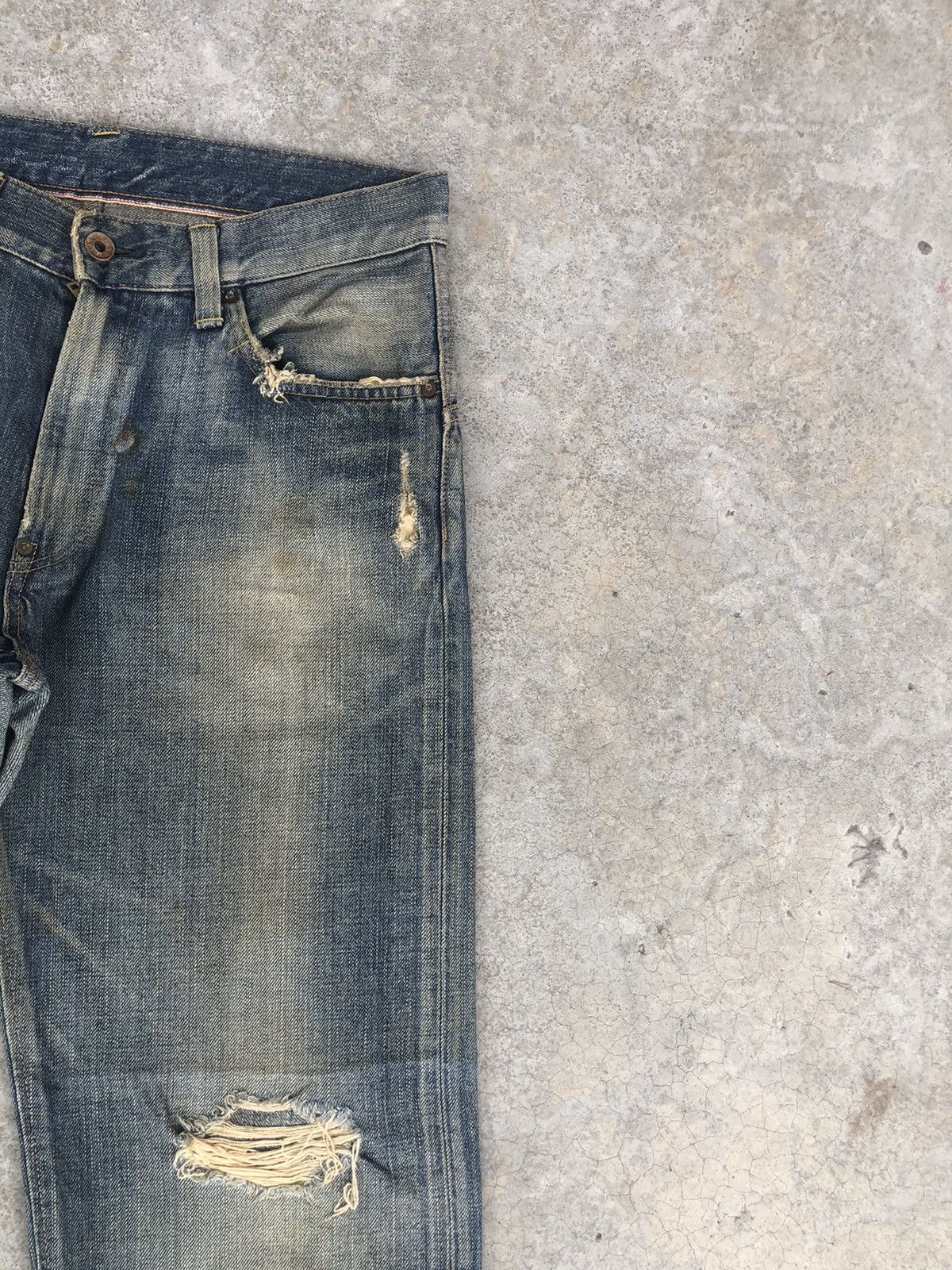 Kapital Vintage Edwin 505 Orange Tab Distressed Denim Size US 32 / EU 48 - 5 Thumbnail