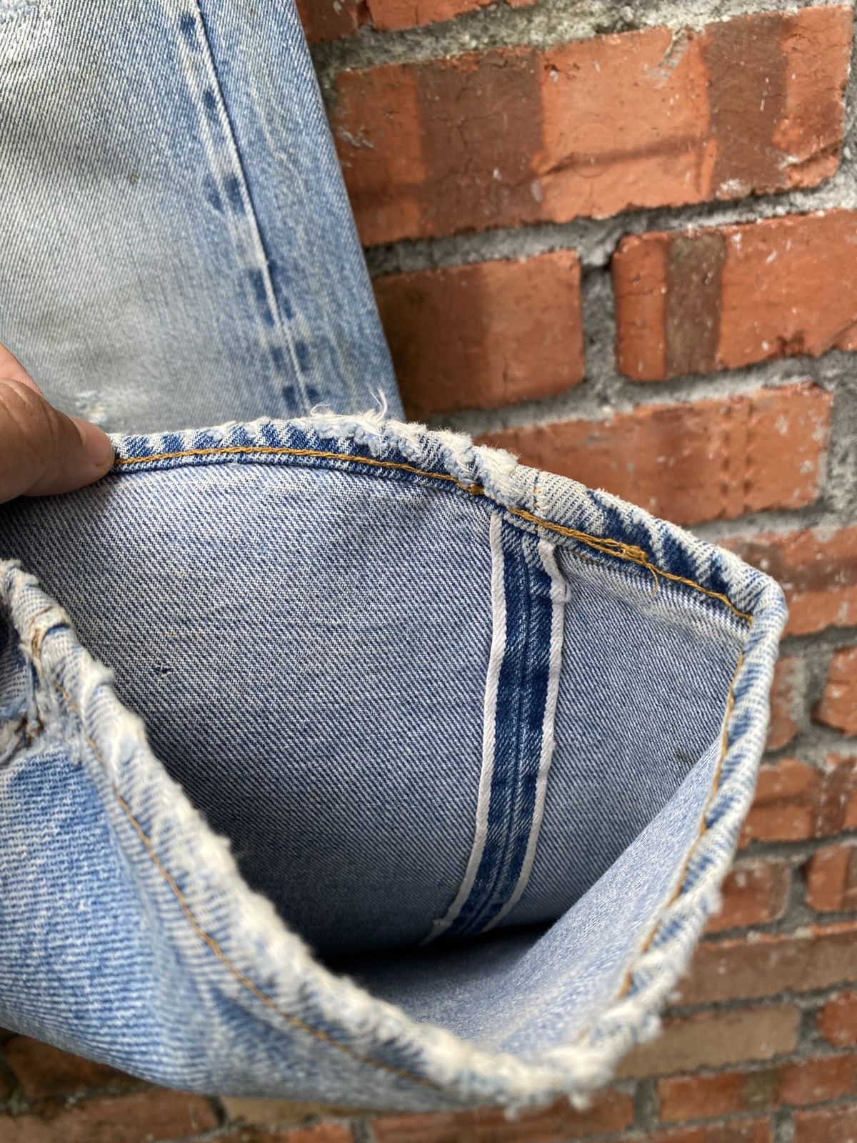 Levi's × Levi's Vintage Clothing × Vintage W33x29.5 Vintage levi's 501 redline repaired made in USA Size US 33 - 5 Thumbnail
