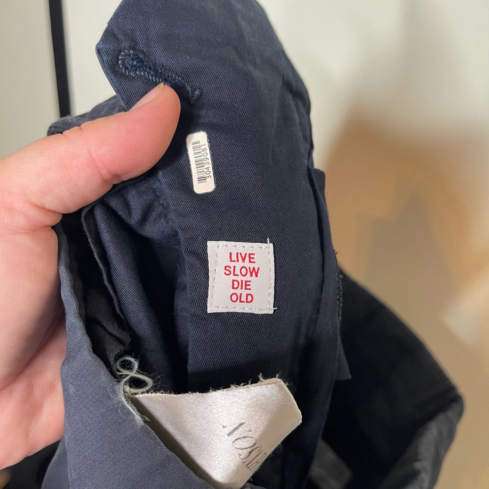 P. Johnson P. Johnson X Sartoria Carrara Flat Front Cotton Trousers Nav Size US 30 / EU 46 - 6 Thumbnail