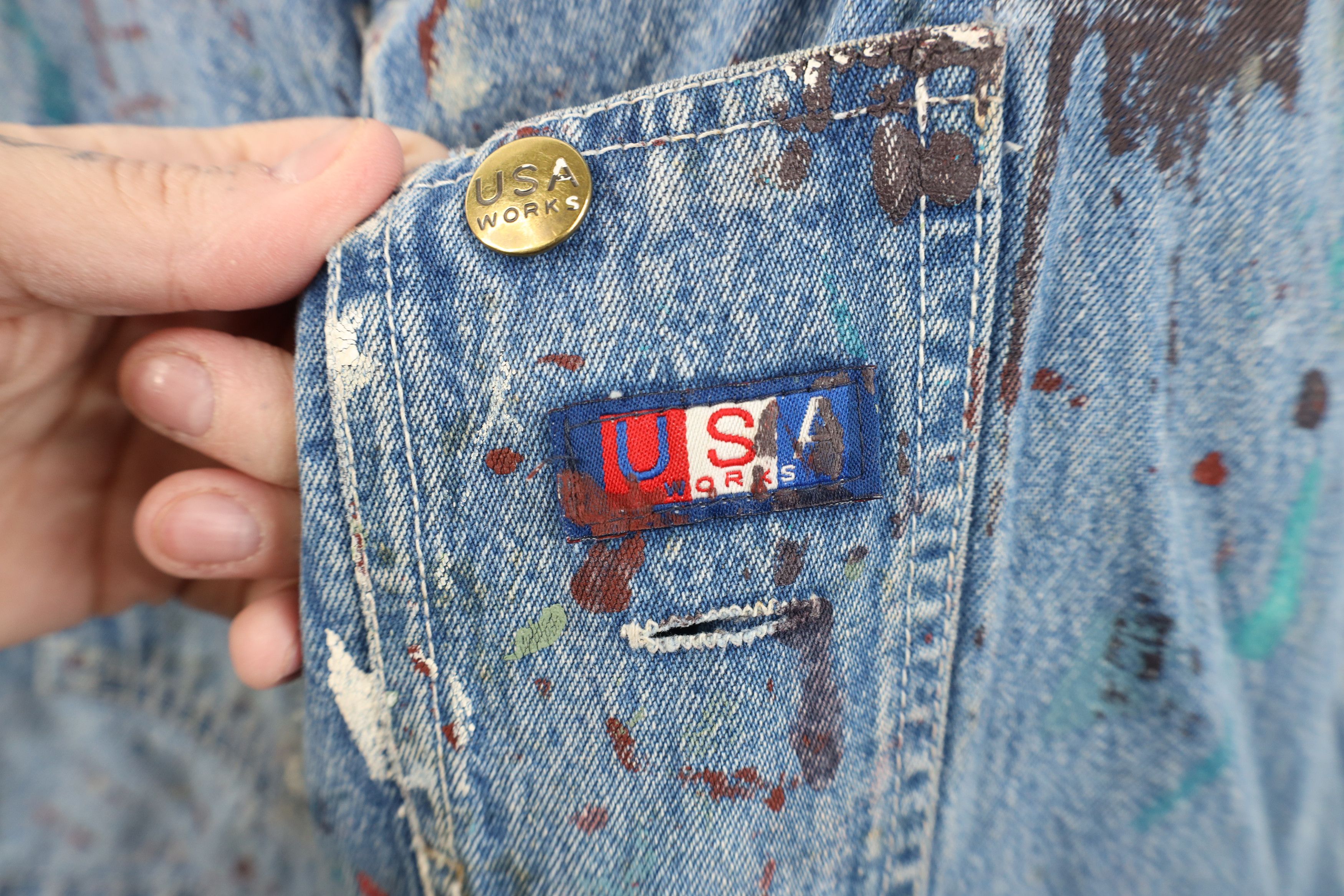 Vintage Vintage 90s Streetwear Thrashed Flannel Lined Overalls Size US 40 / EU 56 - 3 Thumbnail