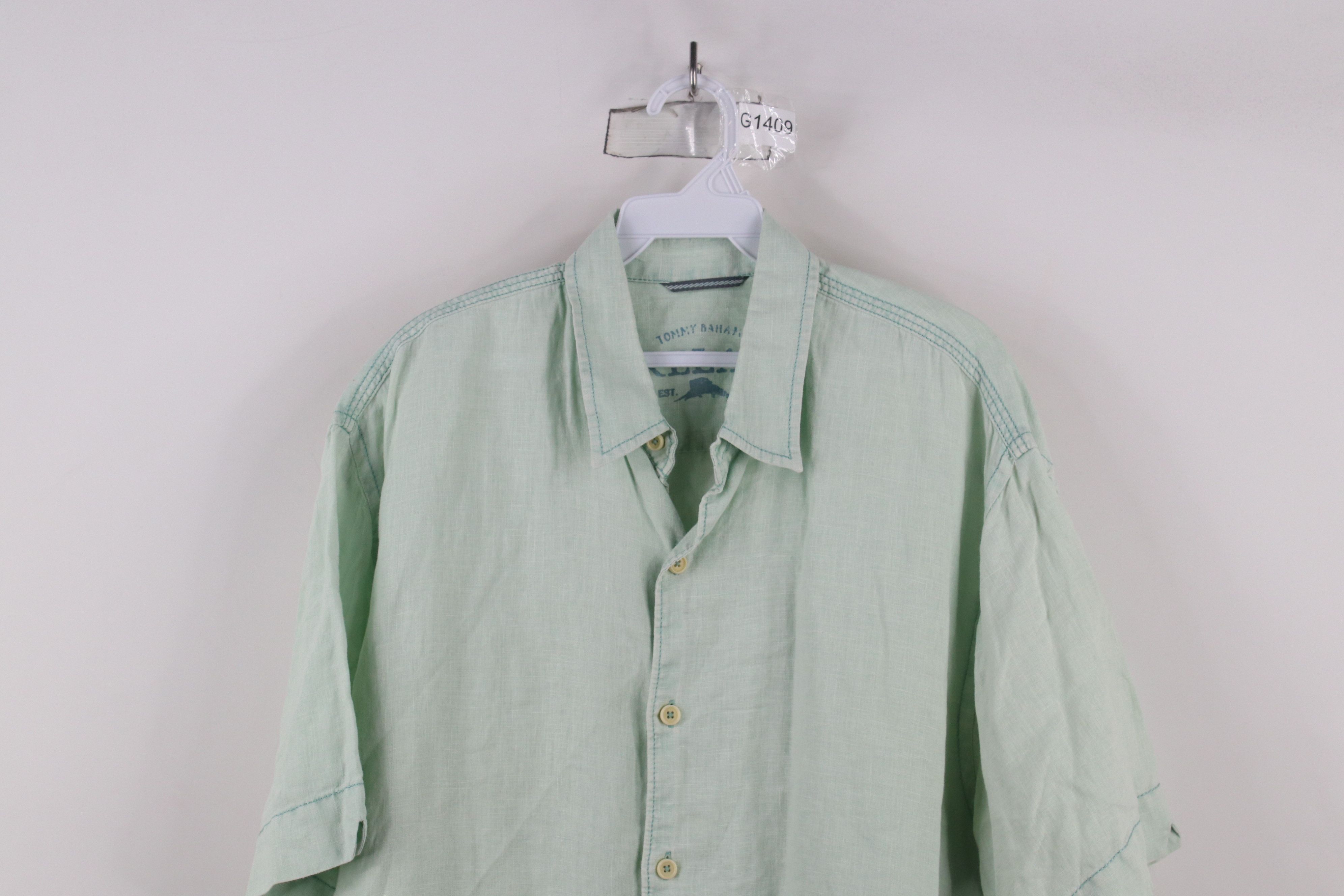 Tommy Bahama × Vintage Vintage Tommy Bahama Linen Beach Short Sleeve Button Shirt Size US L / EU 52-54 / 3 - 2 Thumbnail