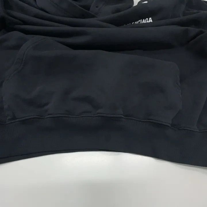 Balenciaga Balenciaga Black Logo Print Oversized Hoodie 0079-2507 Size XS / US 0-2 / IT 36-38 - 6 Thumbnail