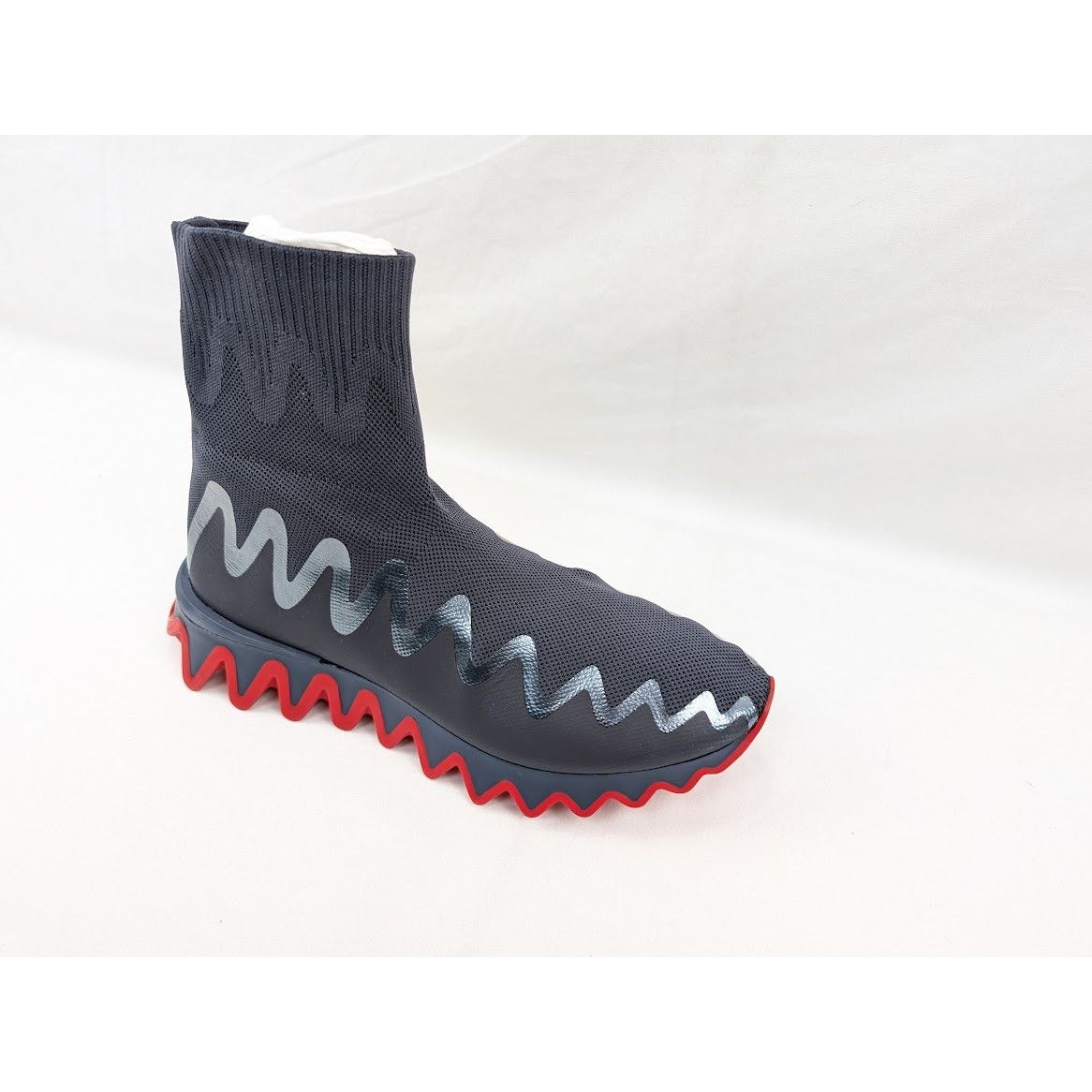 Christian Louboutin o1rshd1 Sharky Sock Pull-On Sneakers in Version Rock Size US 12 / EU 45 - 2 Thumbnail