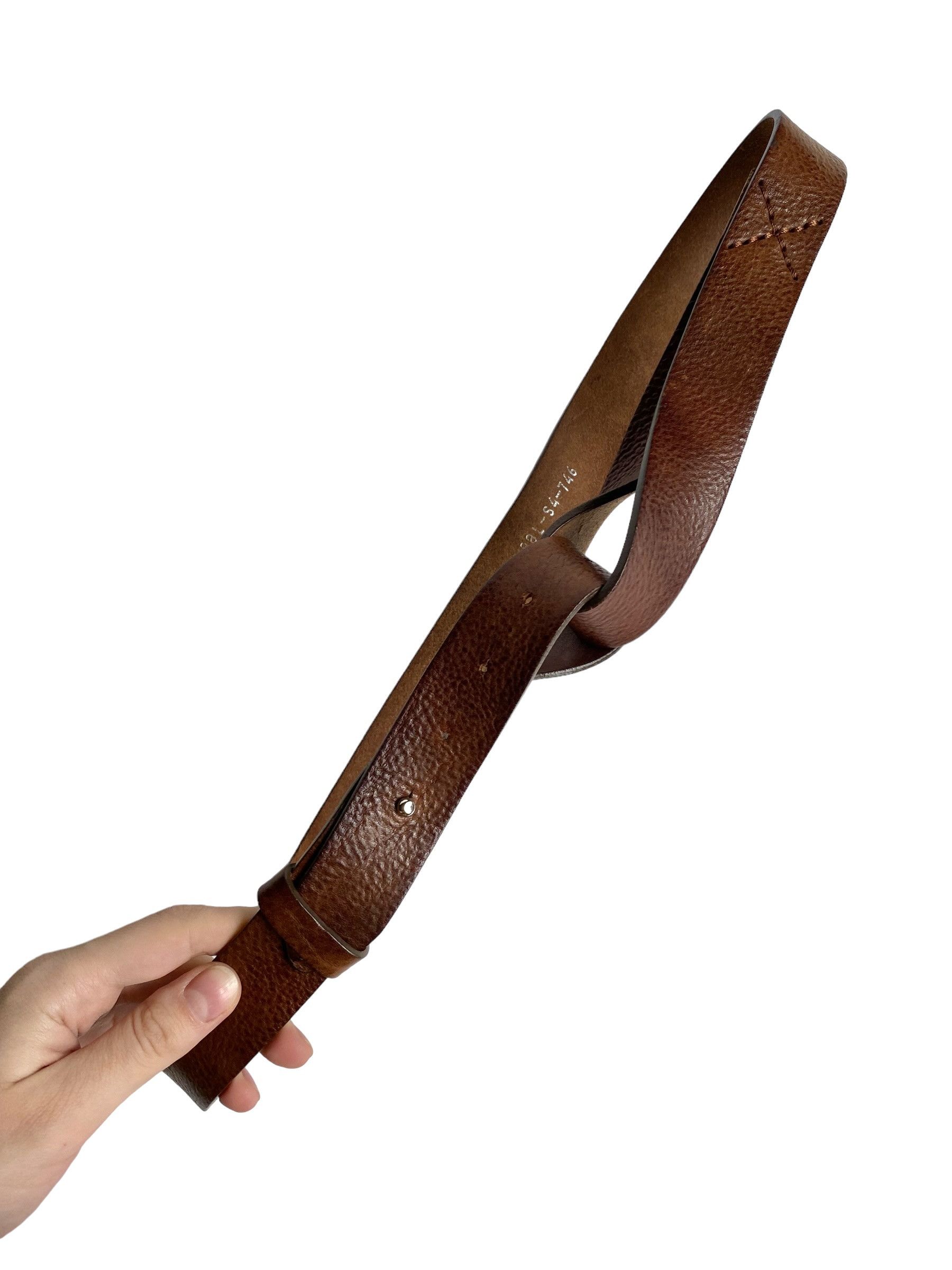 CLOSED Closed Brown Leather Irregular Belt (85/M) Size 32 - 3 Thumbnail