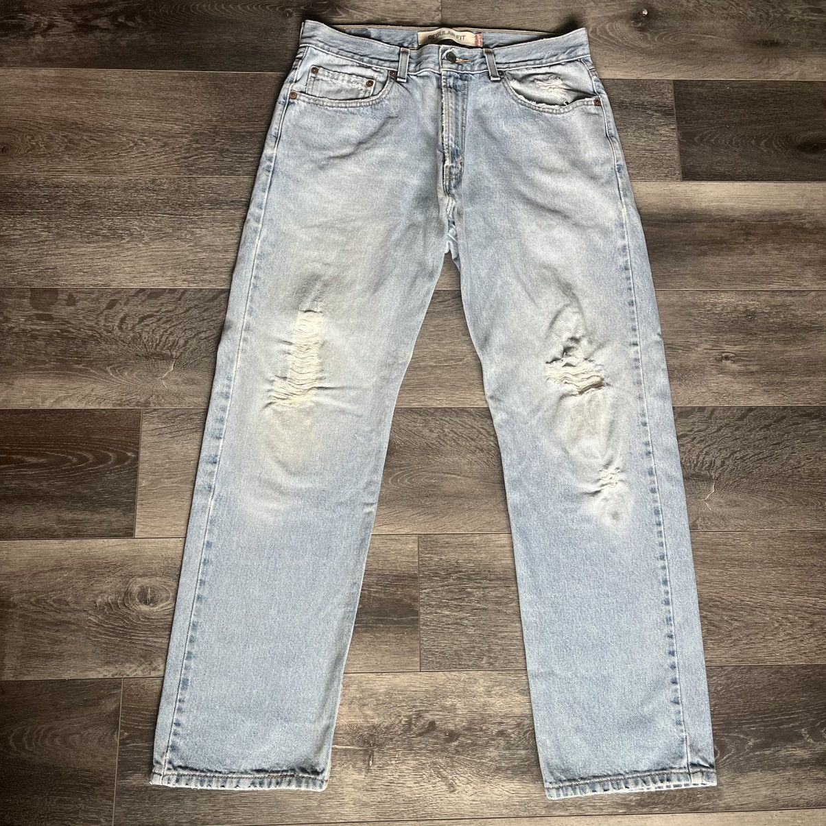 Levi's Vintage Levi’s 505 Light Blue Regular Fit Denim Jeans 34x30 Size US 34 / EU 50 - 2 Thumbnail
