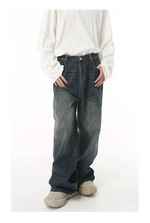 Japanese Brand × Jean Distressed vintage loose wide-leg casual jeans Size US 32 / EU 48 - 2 Thumbnail